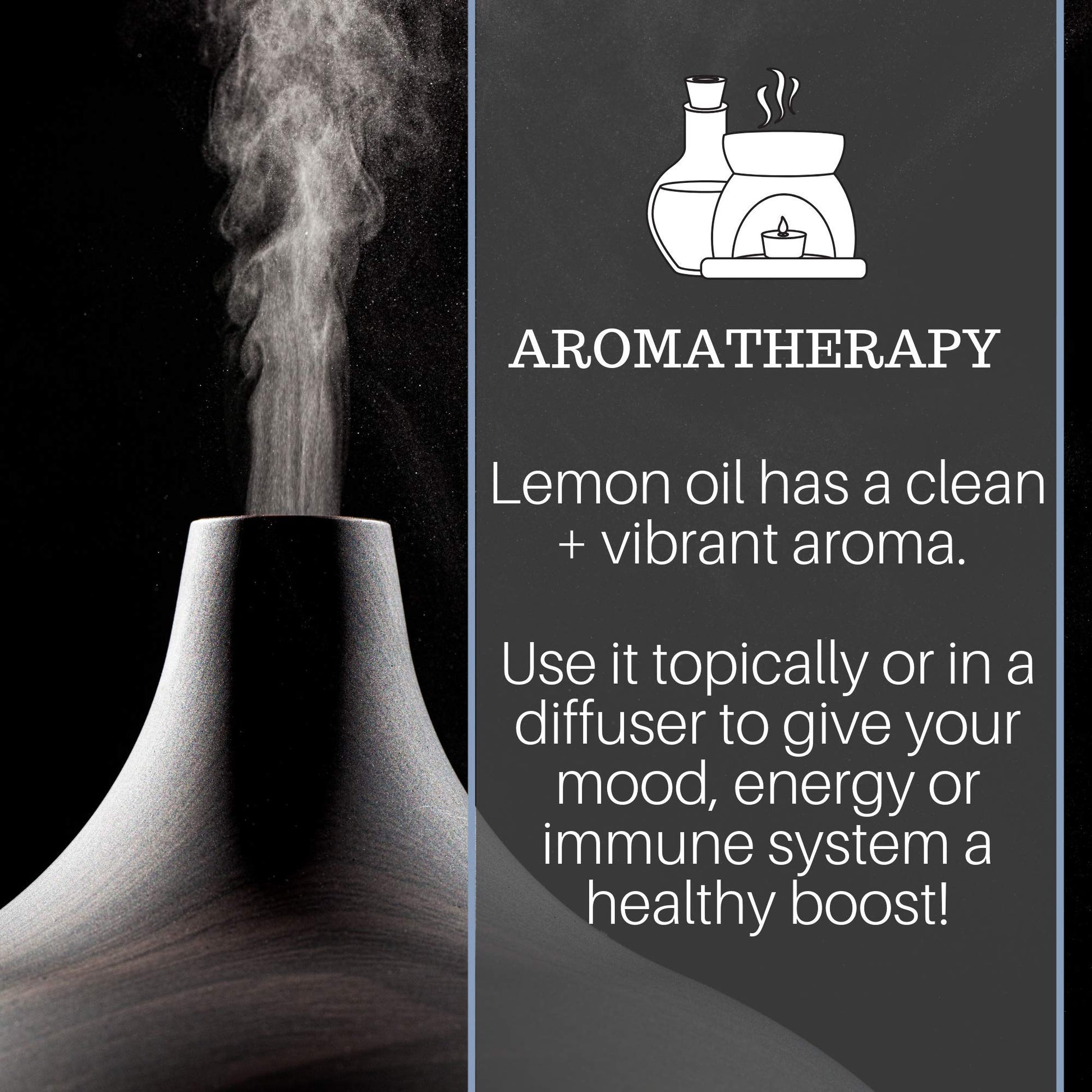 Lemon Essential Oil, 4 fl oz - 100% Pure & Undiluted Lemon Oil for Diffuser and DIY - Natural Deodorizer Pure Body Naturals Au supplements