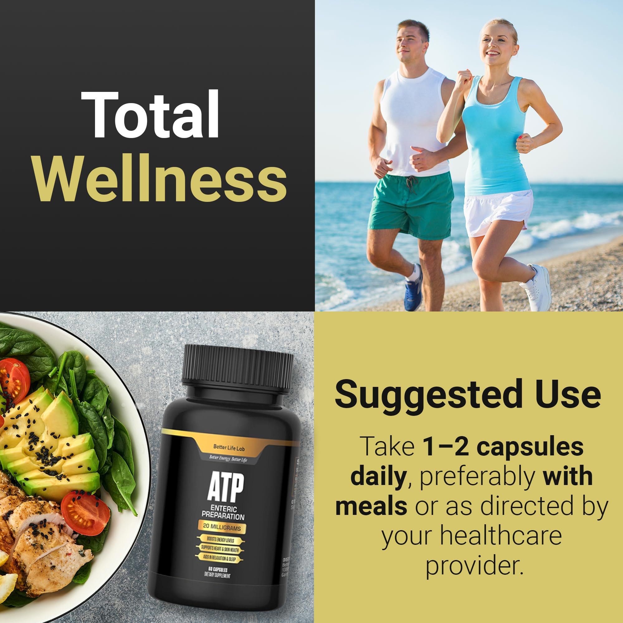 BETTER LIFE LAB ATP Supplement – Supports Cellular Energy Production, Mitochondrial Function & Active Lifestyles BETTER LIFE LAB Au supplements