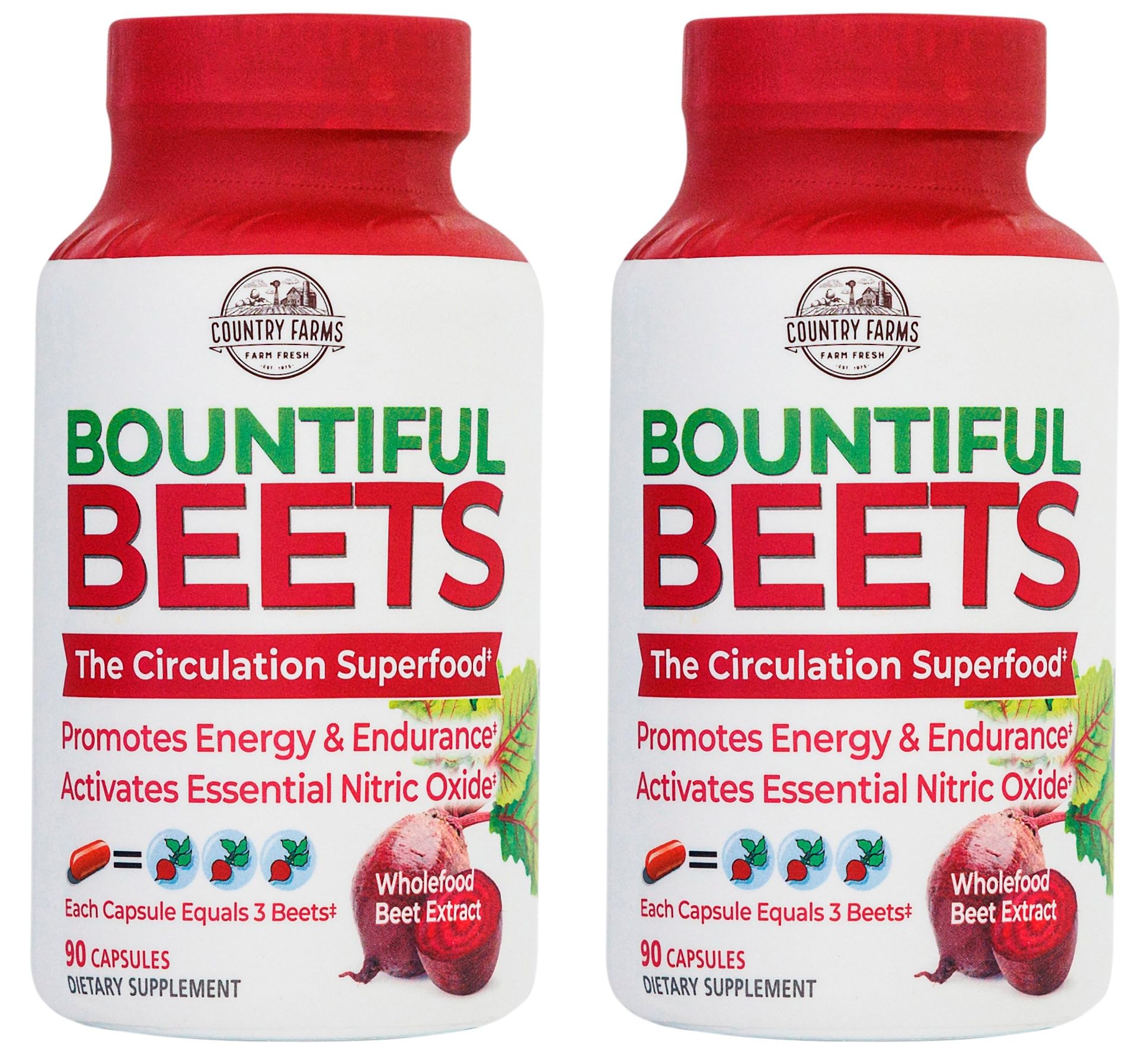 COUNTRY FARMS Bountiful Beets Root Capsules, Wholefood Beet Extract Superfood COUNTRY FARMS Au supplements