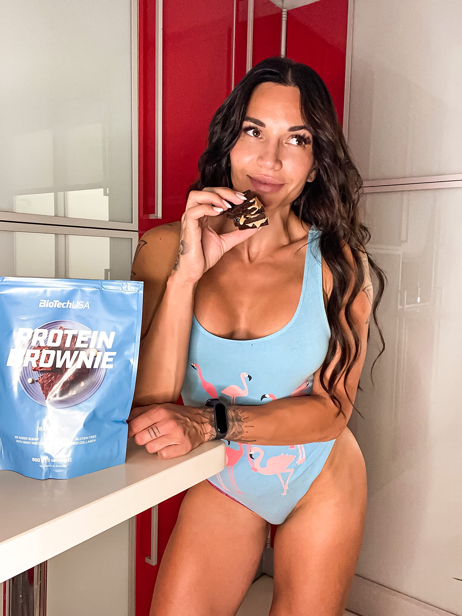 BioTechUSA Protein Brownie, Baking Mix with Collagen, whey proteins and sweeteners. 600 g, Chocolate BioTechUSA Au supplements
