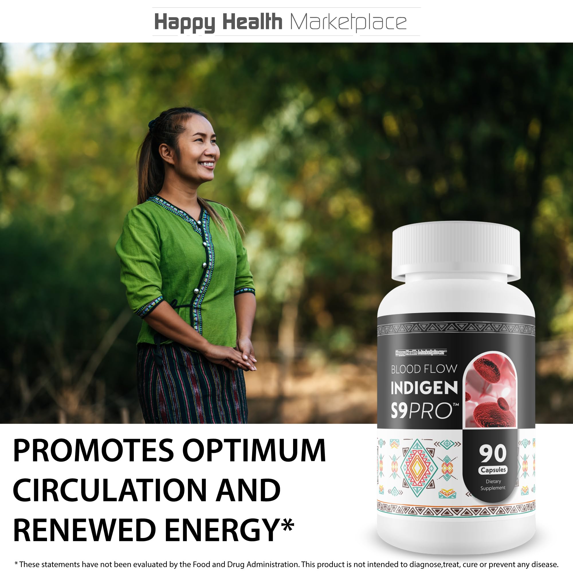 Blood Flow Indigen S9 Pro - Our Best Poor Circulation Supplements for Advanced Blood Flow Care - Blood Circulation Support - Blood Circulation Supplements for Healthy Blood Flow Help Blood Flow Pills Happy Health Marketplace Au supplements