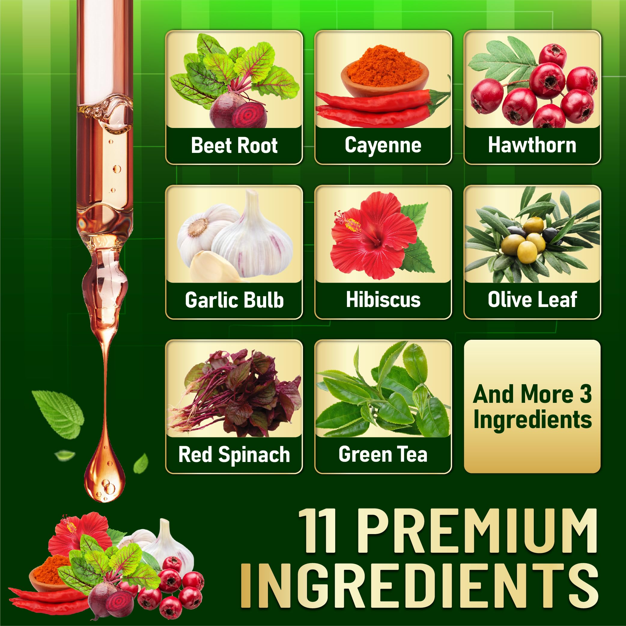 11in1 Beet Root Liquid Supplement - for Support Immune, Energy - with Vitamin D3, Vitamin K2, Hawthorn Berry, Cayenne Pepper, Garlic, Hibiscus, Olive, Red Spinach, Green Tea - 1 FL Oz - 30 Servings WELBUDA Au supplements