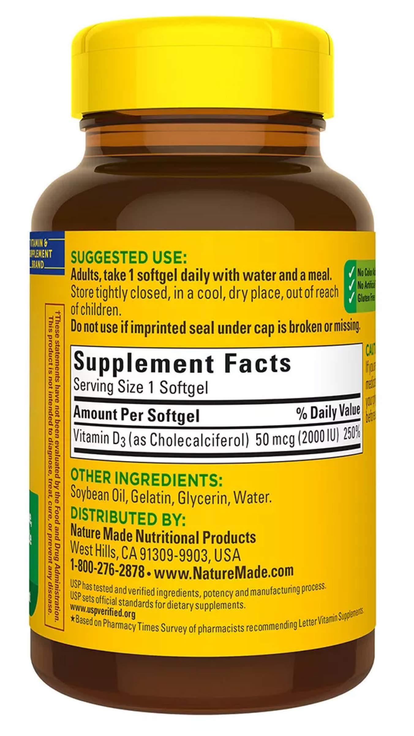 Nature Made Vitamin D3 2000iu 320 Ct. Soft Gels (Packaging May Vary) Nature Made Au supplements