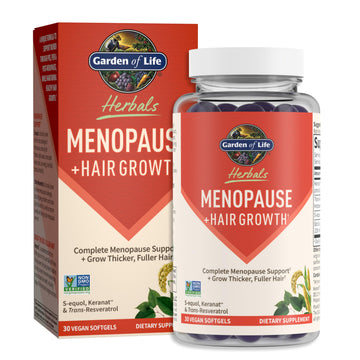 Garden of Life Herbals Menopause Supplement with S-equol & Trans-Resveratrol for Multi-Symptom Relief, Keranat for Thicker, Fuller Hair Growth – Non-GMO, Gluten-Free, Vegan, Berry Flavor, 30 Servings Garden of Life Au supplements