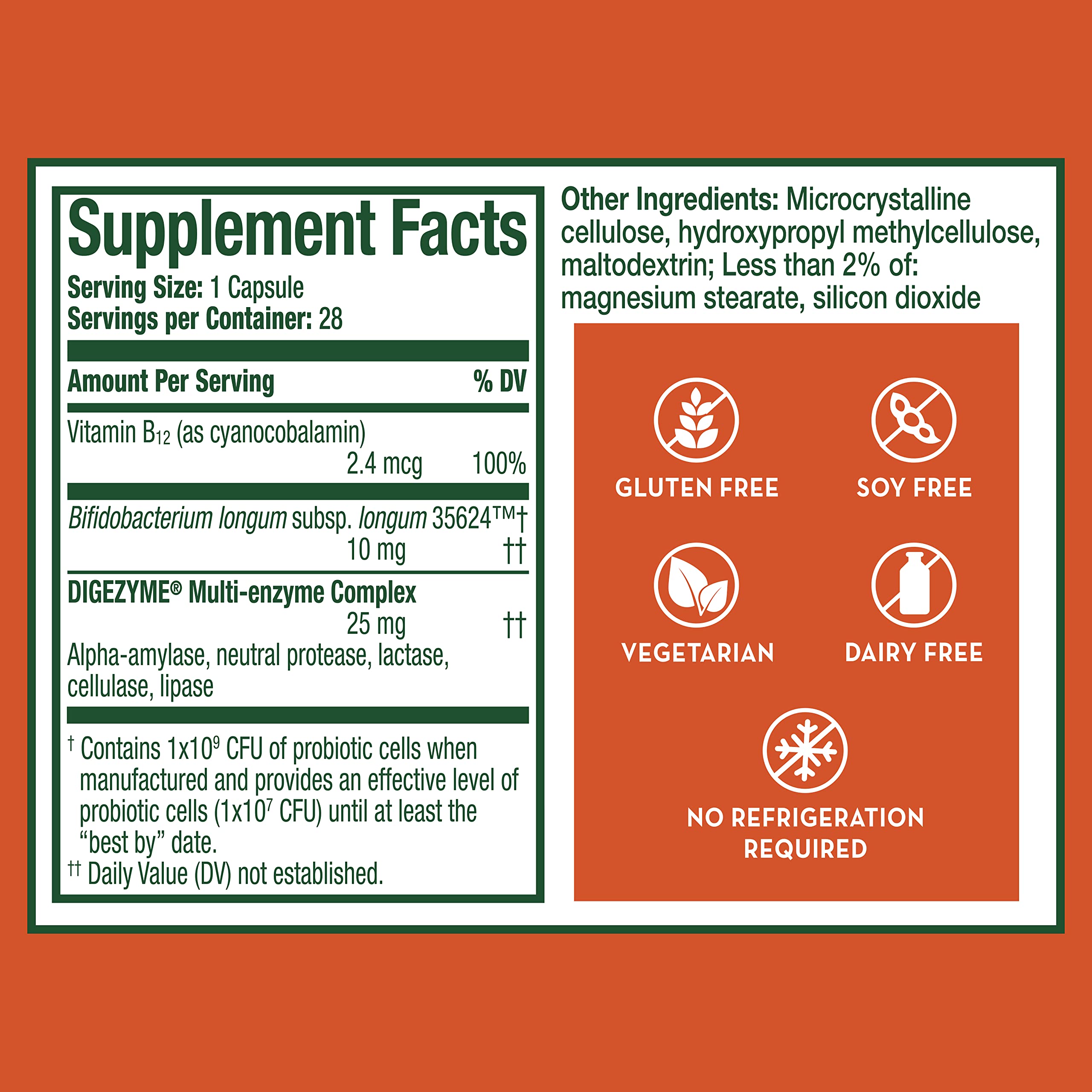 Align Probiotic Bloating Relief + Food Digestion, Probiotics, 28 Capsules Align Au supplements
