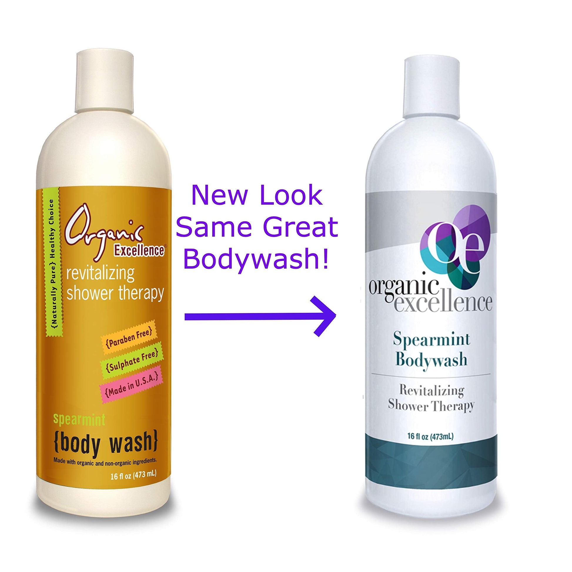 Organic Excellence Spearmint Body Wash For All Skin Types - Natural Soap Alternative - Sulphate and Paraben Free Organic Excellence Au supplements