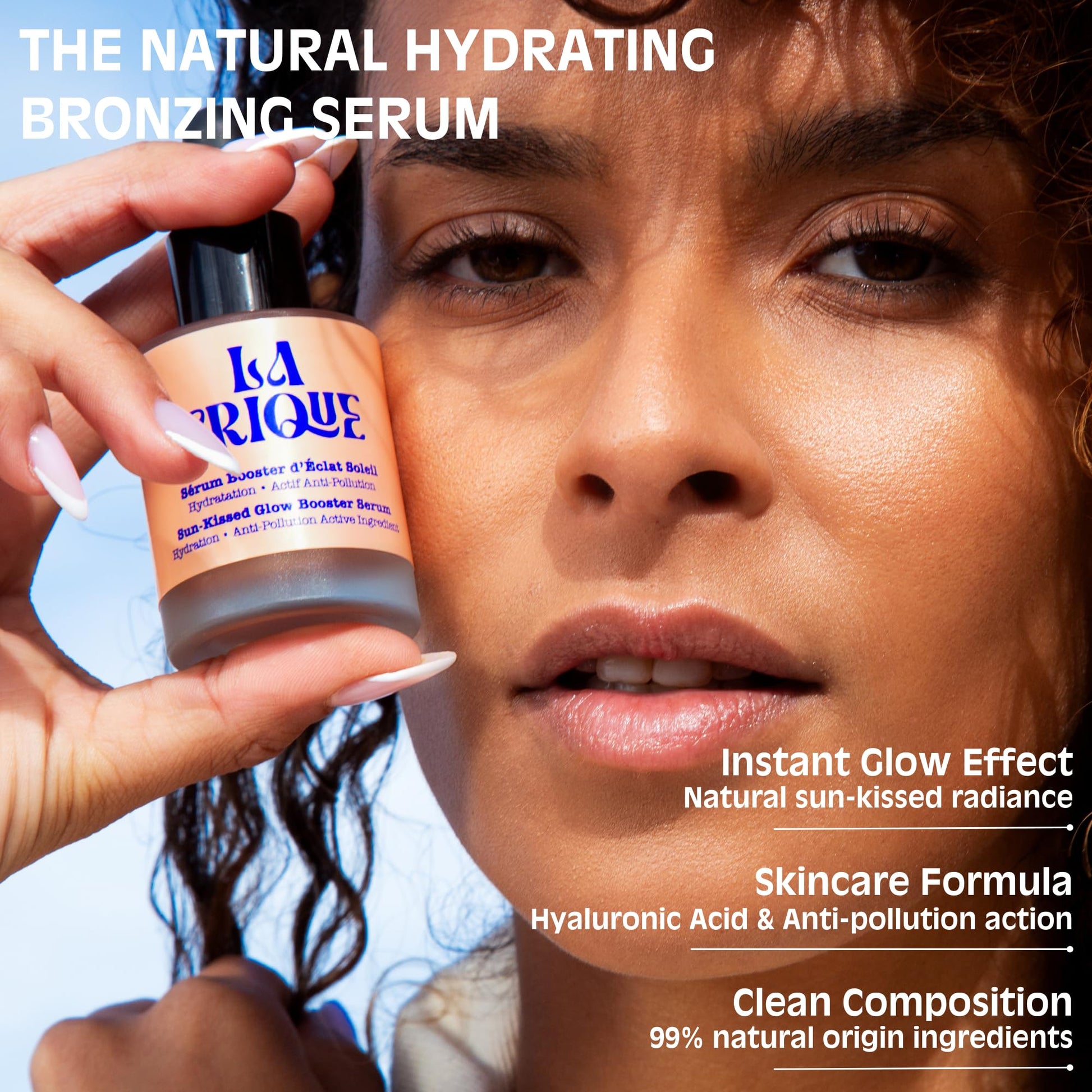 La Crique Bronzing Face Serum - Hydrating Bronzing Drops with Hyaluronic Acid & Anti-Pollution Protection - Natural Sun-Kissed Glow for All Skin Types - Vegan Friendly, Clean Beauty - 1 fl oz LA CRIQUE Au supplements