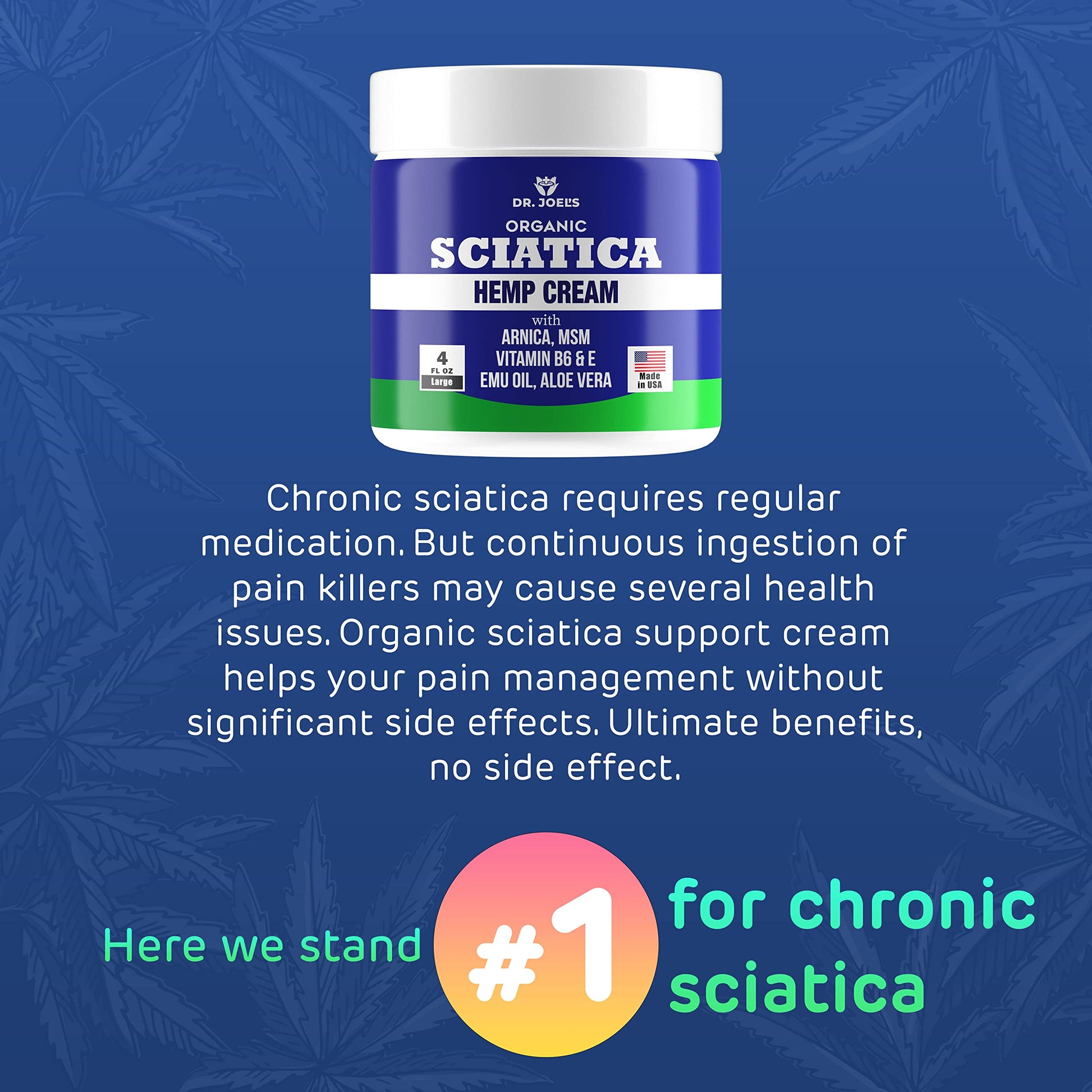 Sciatica Cream - Premium Sciatica Cream - Fast Absorption & Maximum Relief - 4 oz Large Value Pack - Made in The USA Dr. JOEL'S Au supplements