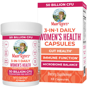 MaryRuth's 3-in-1 Daily Health Probiotics for Women | Hormone Support & Gut Health Supplement for Women | Women’s Probiotic | 50 Billion CFU | Vegan | 30 ct MARYRUTH'S Au supplements