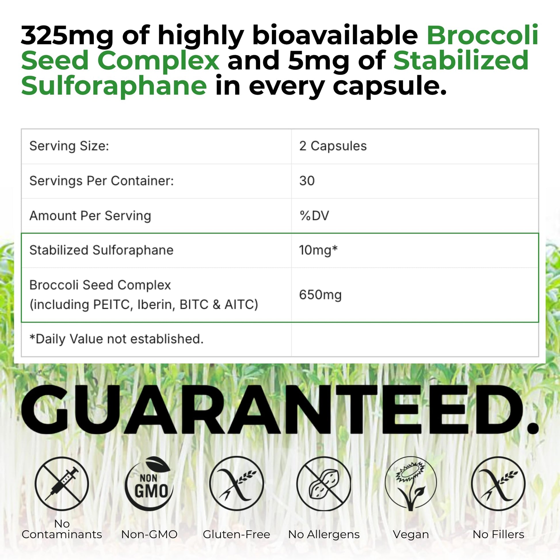 BrocElite Mara Labs Plus | Stabilized Broccoli Sulforaphane Supplement | Glyphosate Residue Free Certified – Third-Party Tested | 60 Vegan Capsules BrocElite Au supplements