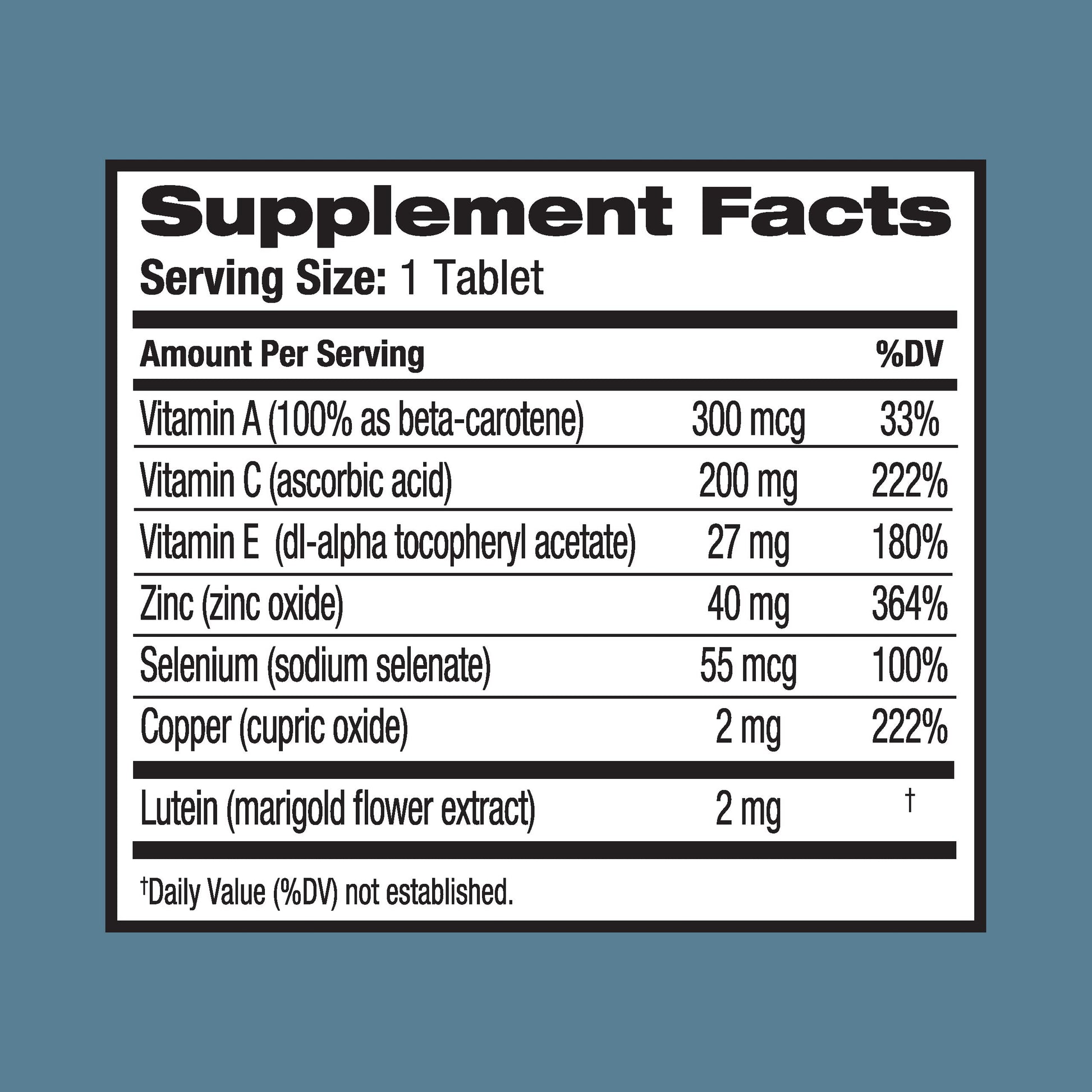 Ocuvite Eye Vitamin & Mineral Supplement, Lutein & Antioxidant Vitamins A, C, E, Zinc for Eye Health, Vitamins for Eyes, 120 Tablets (Pack of 2) Ocuvite Au supplements