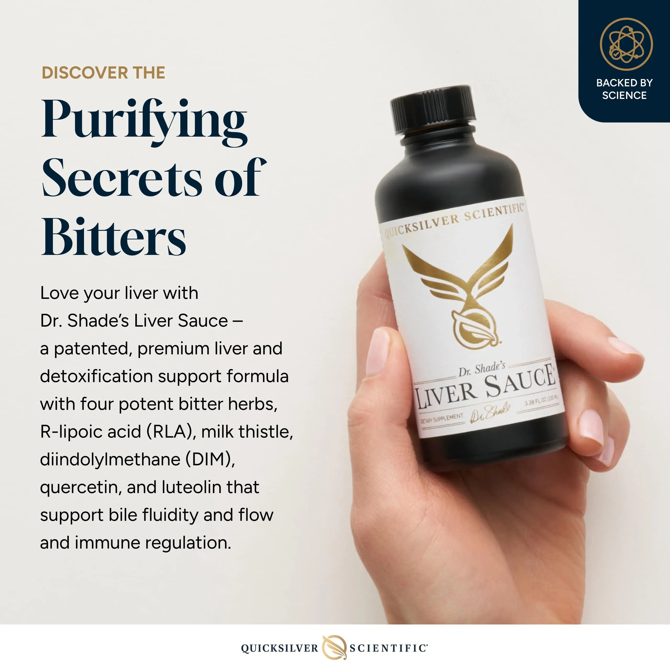 Quicksilver Scientific Liver Sauce - Liposomal Liver Detox with DIM, Quercetin, Lipoic Acid, Milk Thistle and Dandelion Root Supplement - Supports Bile & Toxin Momentum (100 ml / 3.38 oz) Quicksilver Scientific Au supplements