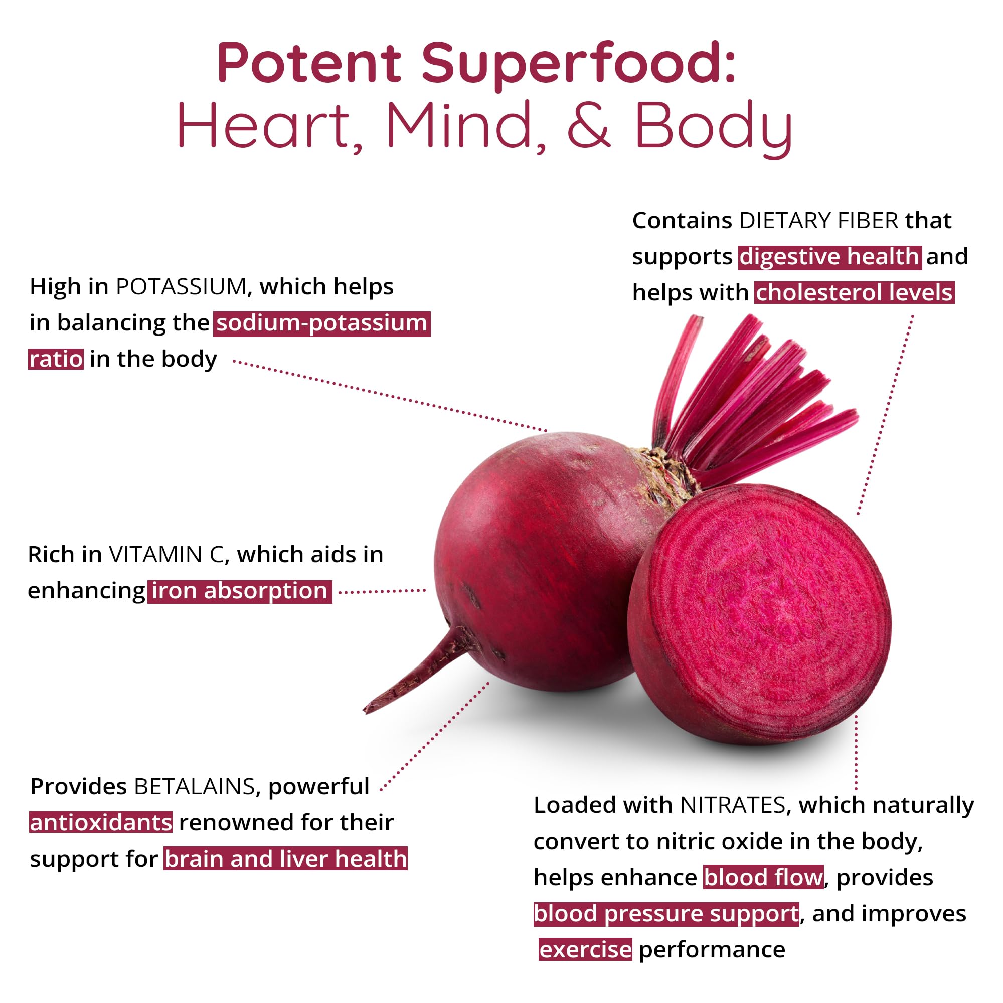 Organic Beet Root Capsules [1,300mg Superfood] - Blood Pressure Support Supplements Happy Healthy Hippie Au supplements