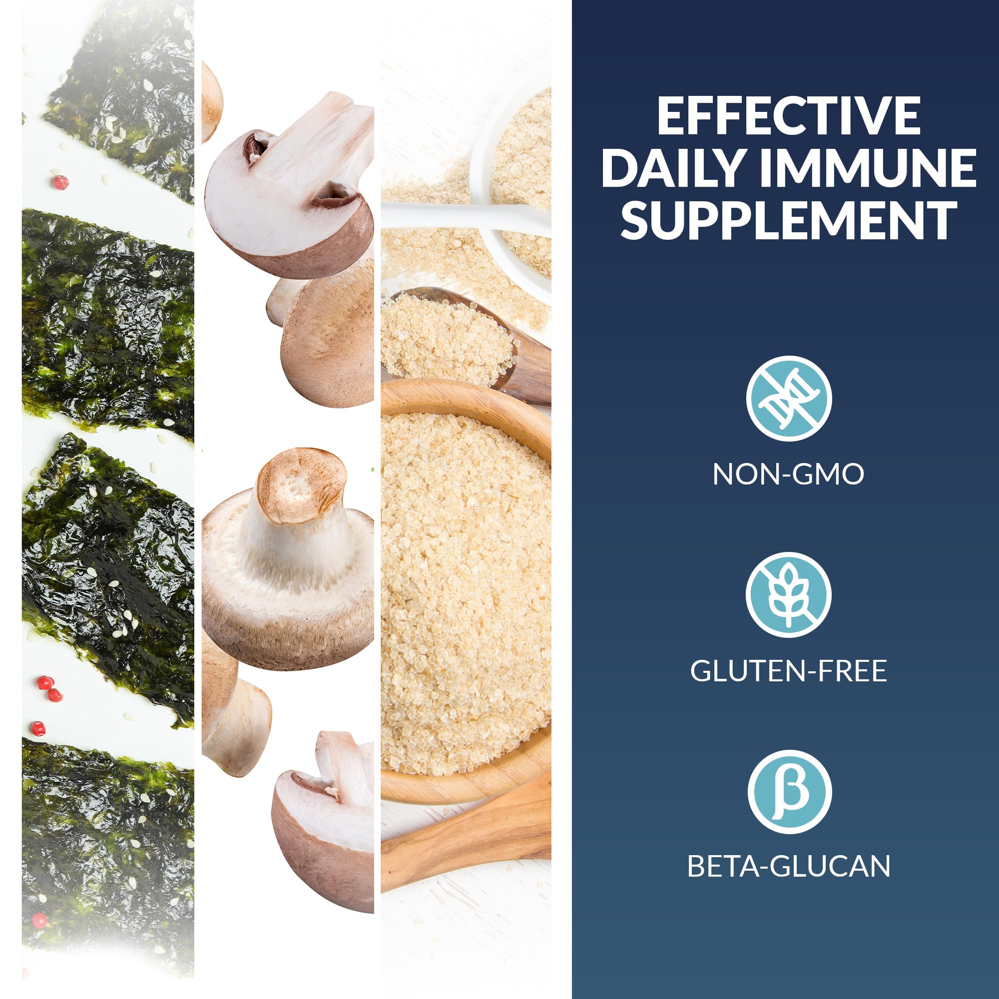 Life Source Basics Immune System Support Activator - High Purity Beta 1,3/1,6 Glucan - Immunity and Vitamin Supplement Non-GMO & Vegan Friendly for Men & Women, Gluten-Free 500 mg - 60 Capsules L LIFE SOURCE BASICS Au supplements