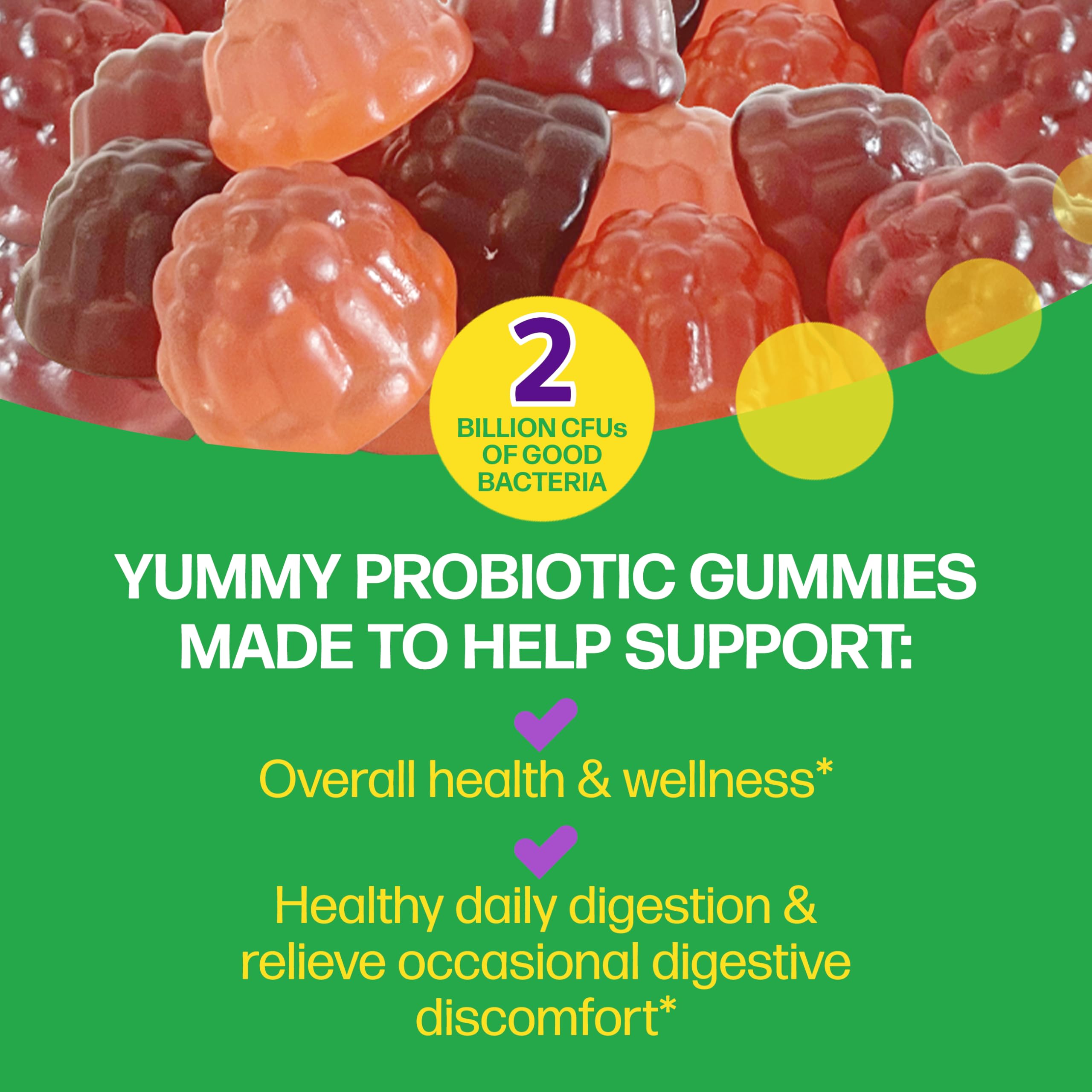 Culturelle Daily Probiotic Gummies for Women & Men, Berry Flavor, 52 Count, Naturally-Sourced Daily Probiotic + Prebiotic for Digestive Health, Non-GMO & Vegan Culturelle Au supplements