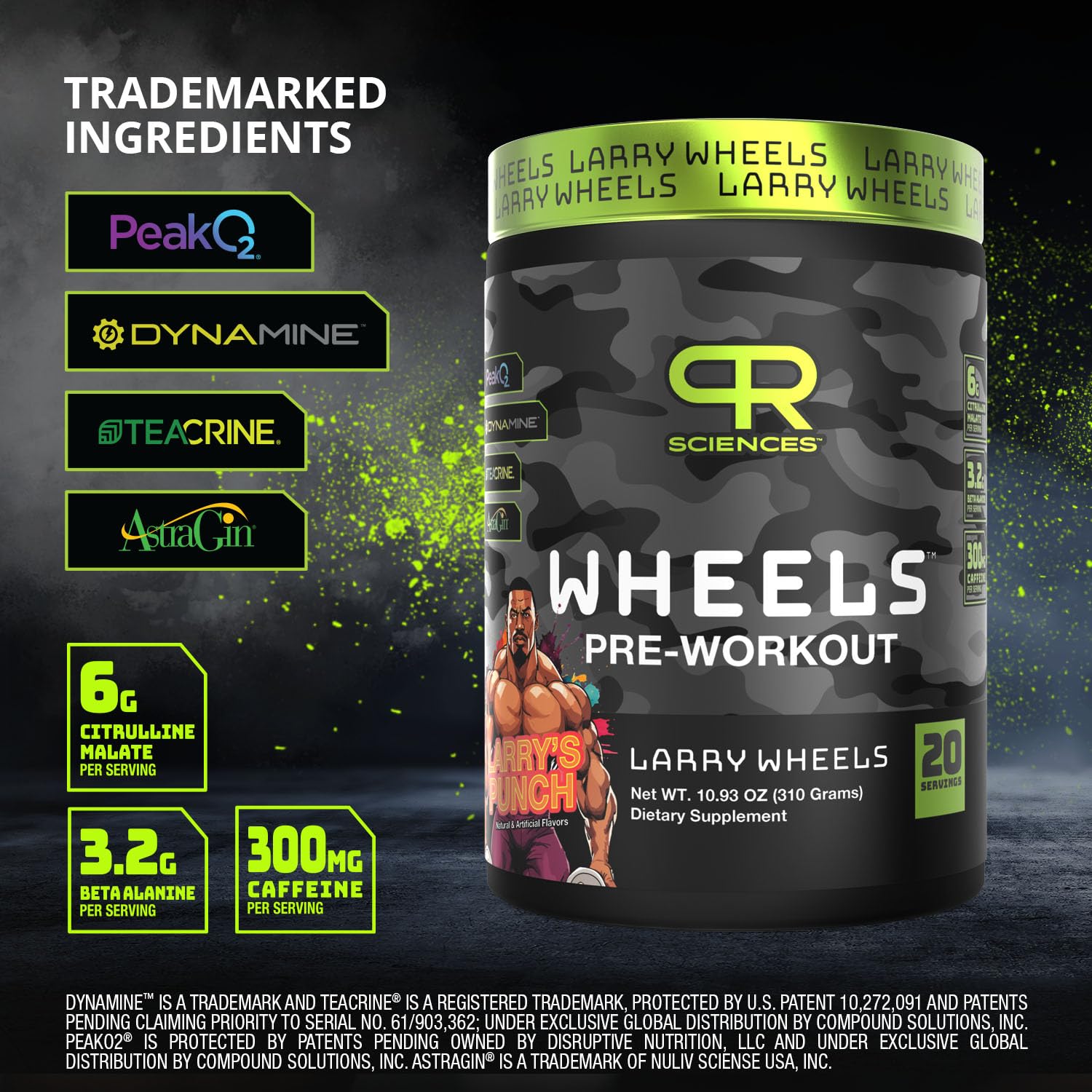 Larry Wheels' Pre Workout - Energy Drink Powder - Pre Workout Powder for Men & Women PR Sciences Au supplements