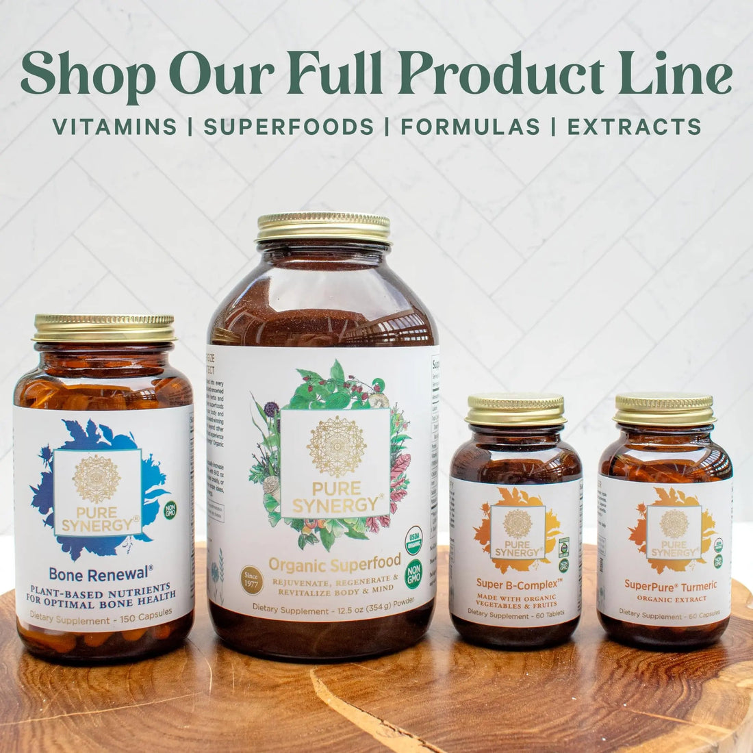 PURE SYNERGY Vita·Min·Vitality | Natural Multivitamin for Men | Men’s Daily Multivitamin Made with Organic Whole Foods | PURE SYNERGY