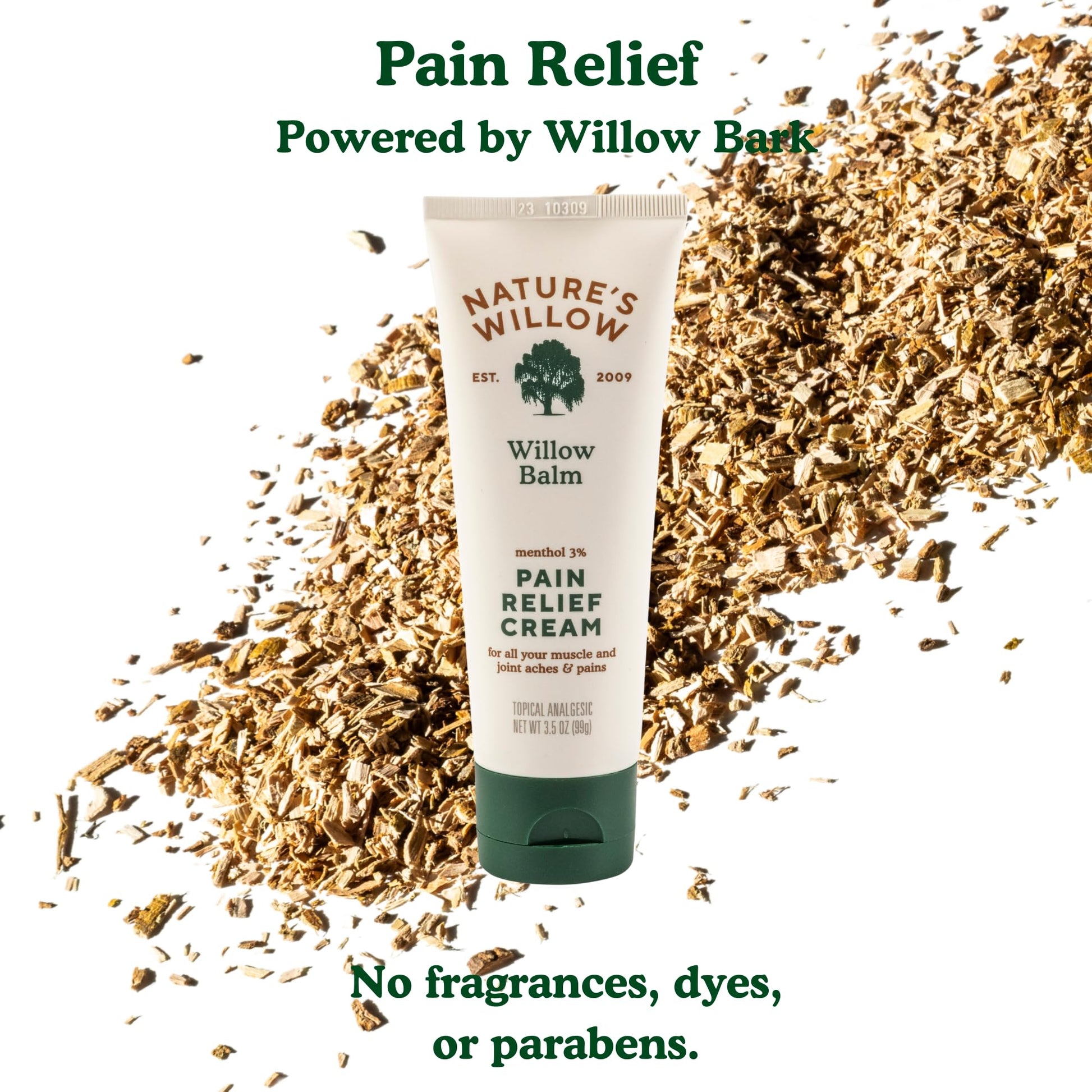 Nature's Willow Willow Balm Natural Pain Relief Cream for Muscles & Joints | Fast-Acting with Willow Bark & Menthol | Free from Artificial Fragrances & Dyes | 1-Pack | 3.5 fl oz Nature's Willow Au supplements