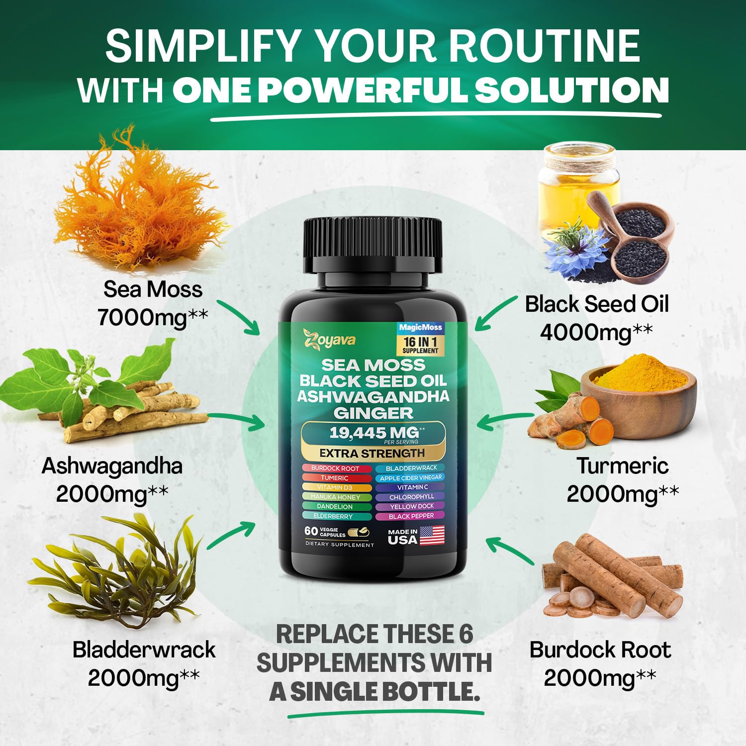 Zoyava Sea Moss 16-in-1 and Collagen 14-in-1 Bundle Zoyava Au supplements