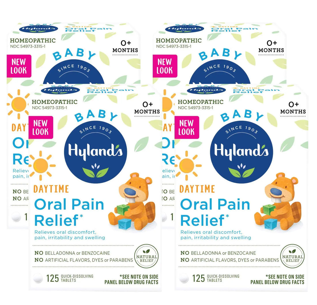 Hyland's Baby Oral Pain Relief Tablets, 125 Count Each (4) Hyland's uk supplements