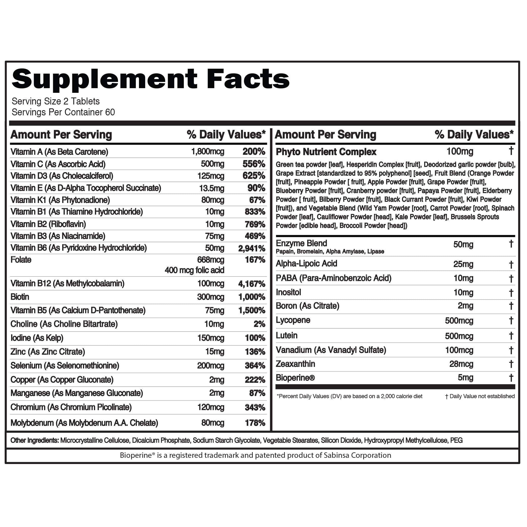 EVL Advanced Daily Multivitamin - Men's Multivitamin with Essential Minerals Phytonutrient Complex and VitaMode Active Mens Vitamins Evlution Au supplements