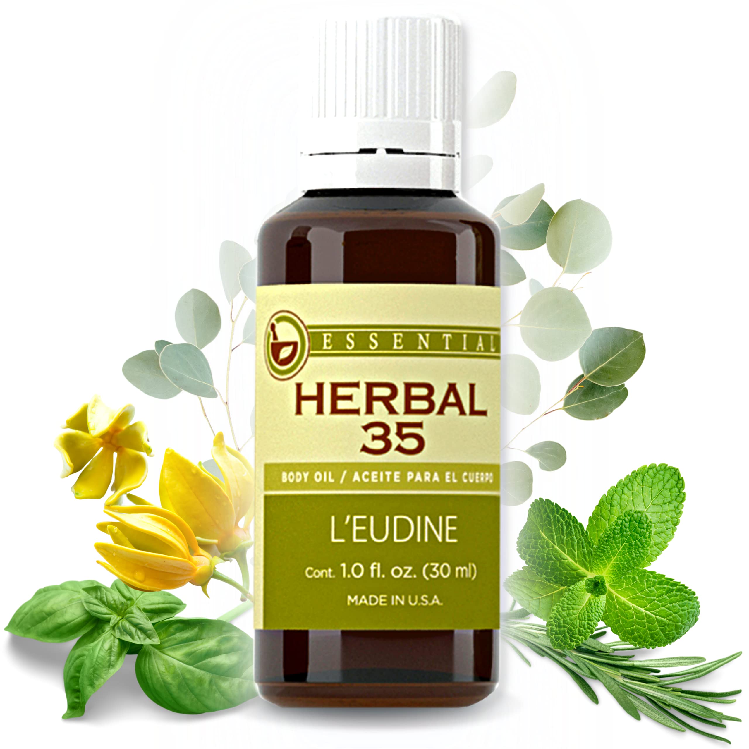 L'eudine Herbal 35 Essential Oil, Soothing and Calming Eucalyptus Essential Oil, Powerful Blend L'eudine Au supplements