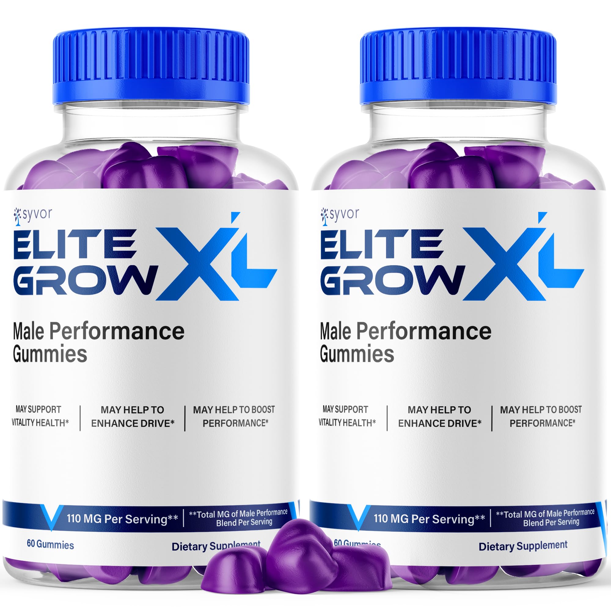 (2 Pack) Elite Grow XL Gummies, Elite GrowXL Maximum Strength Gummy Supplement, Elite Grow X L All Natural Advanced Formula Gummys Chewable Vitamin EliteGrow Delicious Once Daily Gummes (120 Gummies) Syvor Au supplements