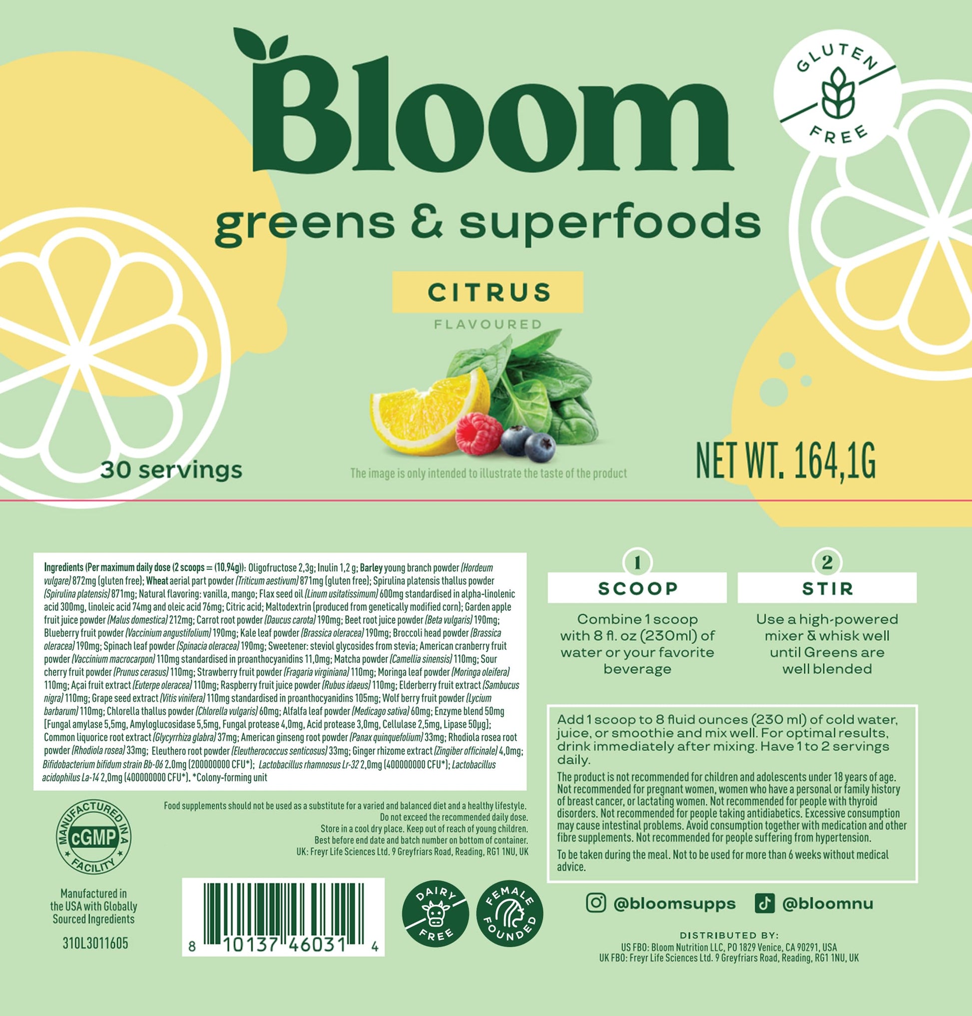 Bloom Nutrition Greens and Superfoods Powder for Digestive Health, Greens Powder Bloom Nutrition Au supplements