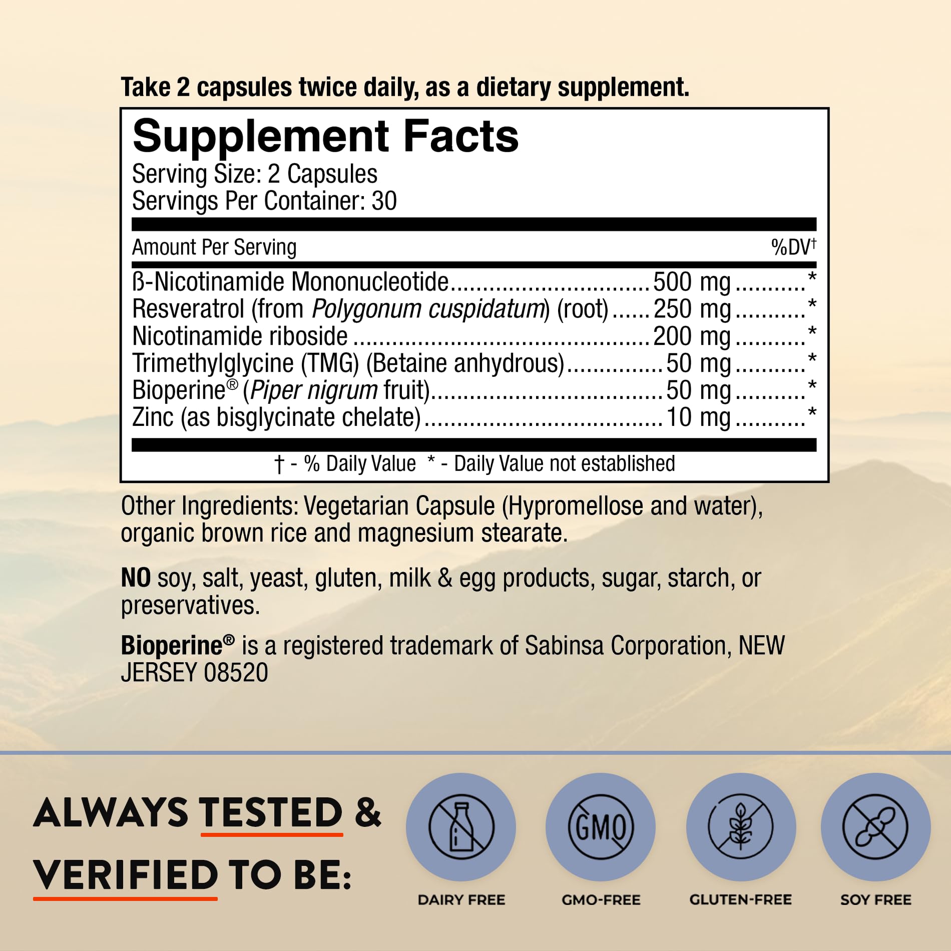 Mt. Angel Vitamins NMN Supplement + NR with Resveratrol & TMG, Dual NAD+ Precursors for Cellular Energy & Healthy Aging, 60 Capsules Mt. Angel Vitamins Au supplements