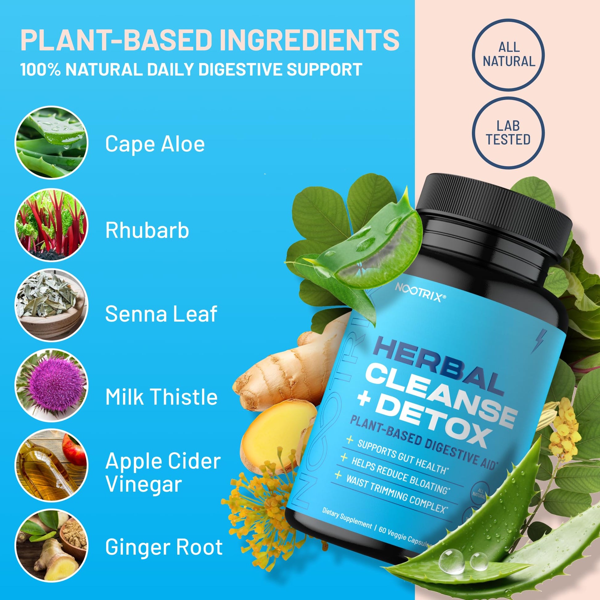 Nootrix Herbal Cleanse + Detox Cleanse for Weight Loss Products | 15 Day Gut Cleanse Nootrix Au supplements