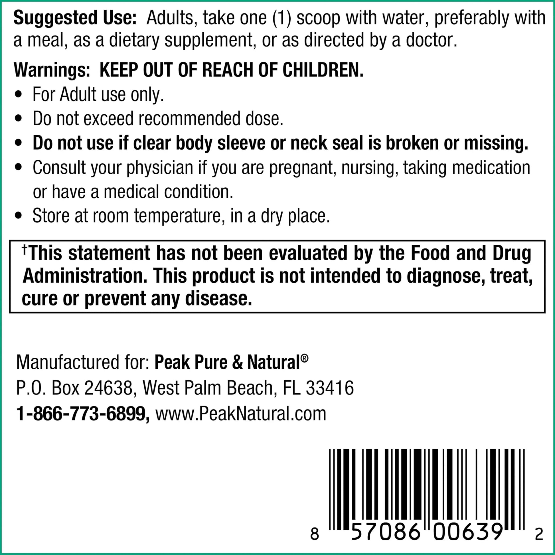 Peak Urinary Tract Supplement Powder - Cranberry and D-Mannose Powder with Juniper Berries and Probiotics for Urinary Tract Health, Ph Balance, UTI Defense - Vegan, Gluten Free (30 Day Supply) Peak Pure & Natural Au supplements