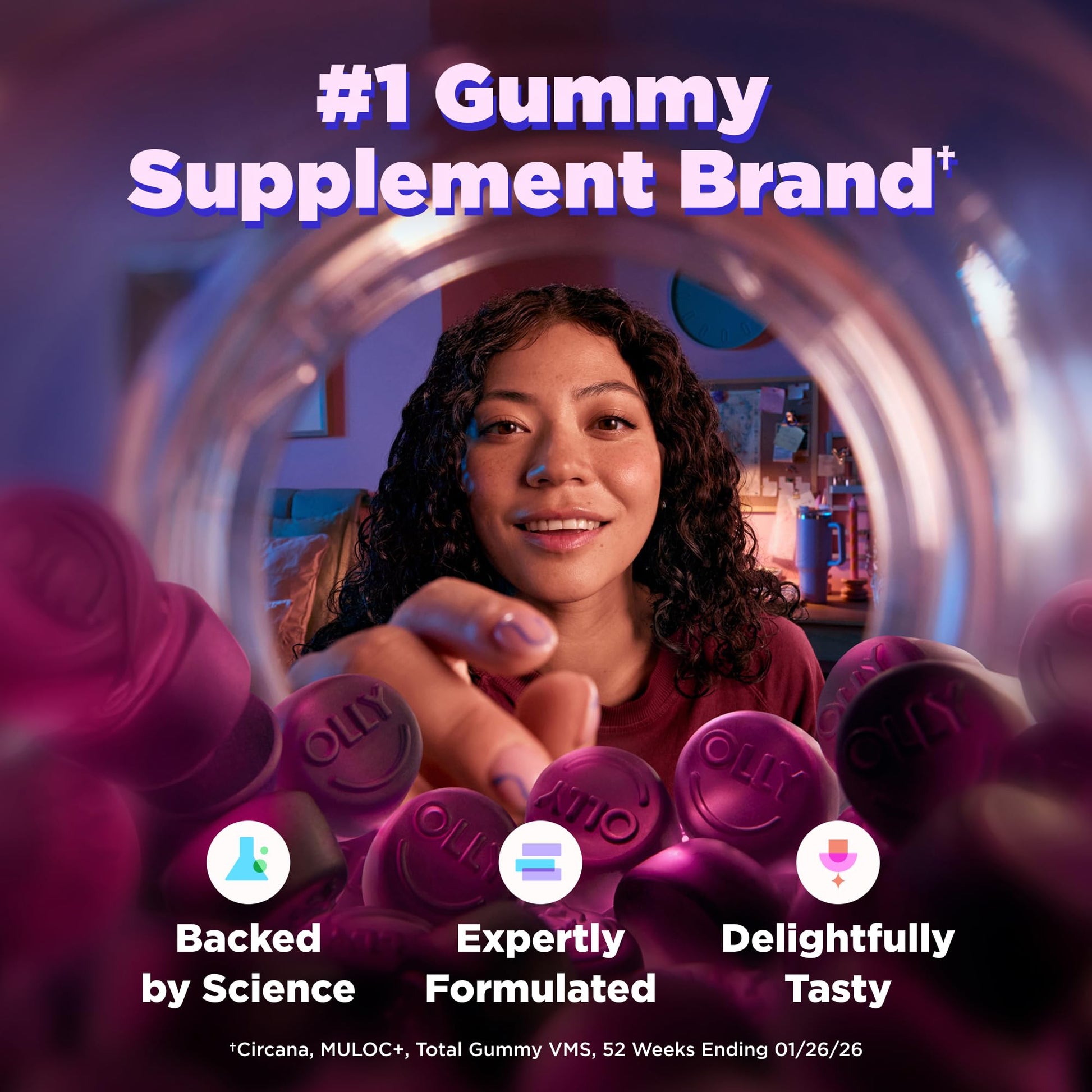 OLLY Sleep Gummy, 3 mg Melatonin, L-Theanine, Chamomile, Lemon Balm, Sleep Aid, Blackberry - 70 Count OLLY Au supplements