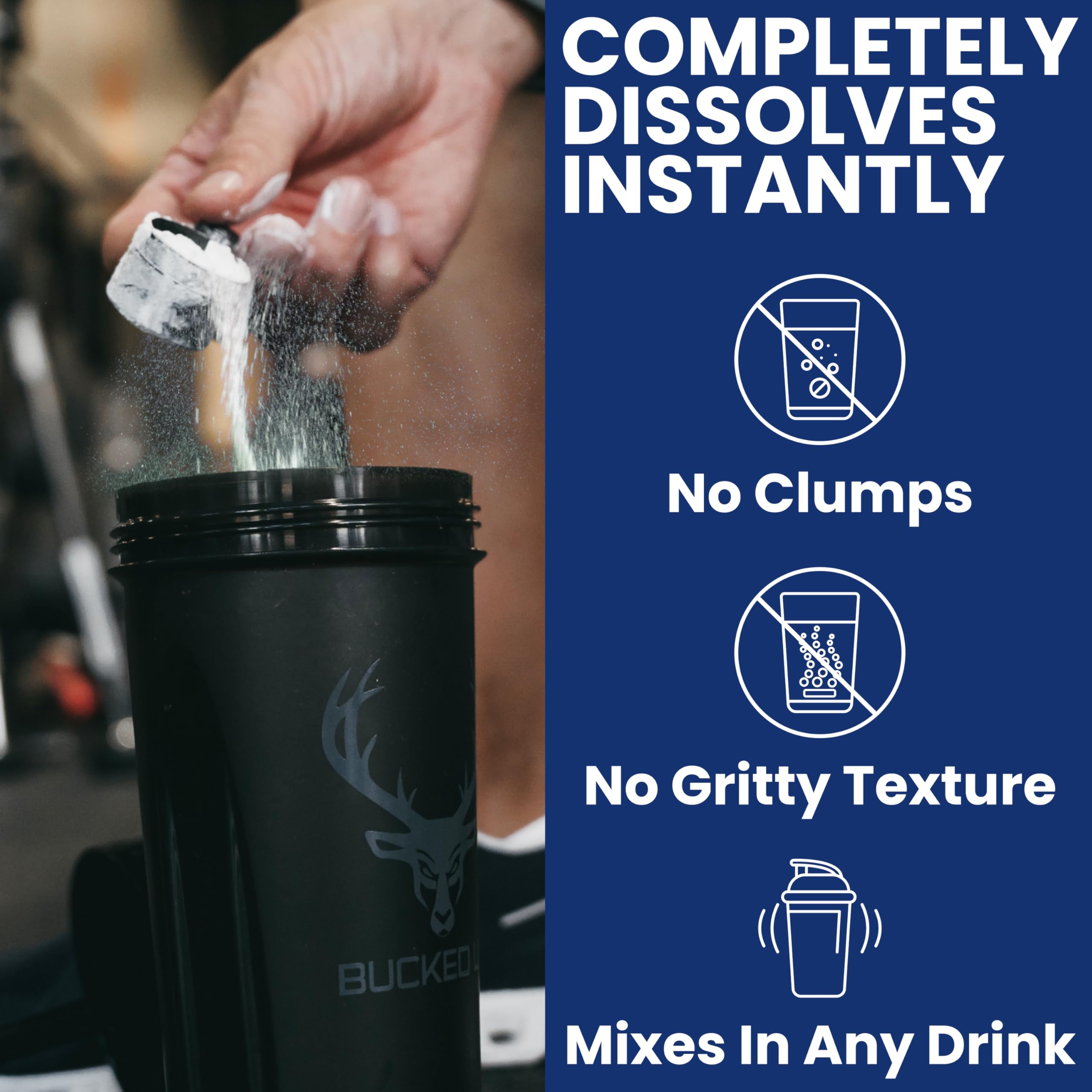 Bucked Up Pure Micronized Creatine Monohydrate for Women and Men - Easy to Mix and Unflavored - 5G Per Serving - 50 Servings - 250 Grams Per Container Bucked Up Au supplements