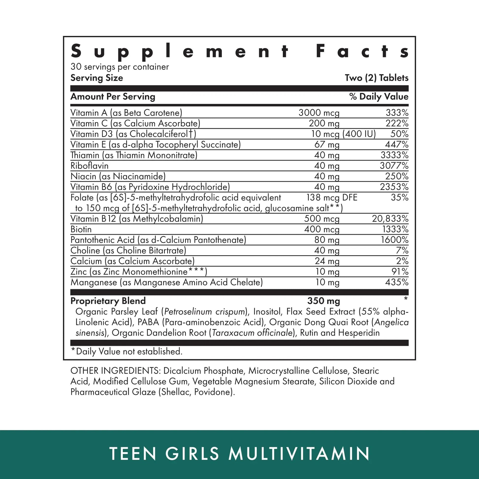 Michael's Health Naturopathic Programs Teen Girls Multivitamin - 60 Vegetarian Tablets - with B Complex Vitamins & Female Herbal Blend MICHAEL'S Au supplements