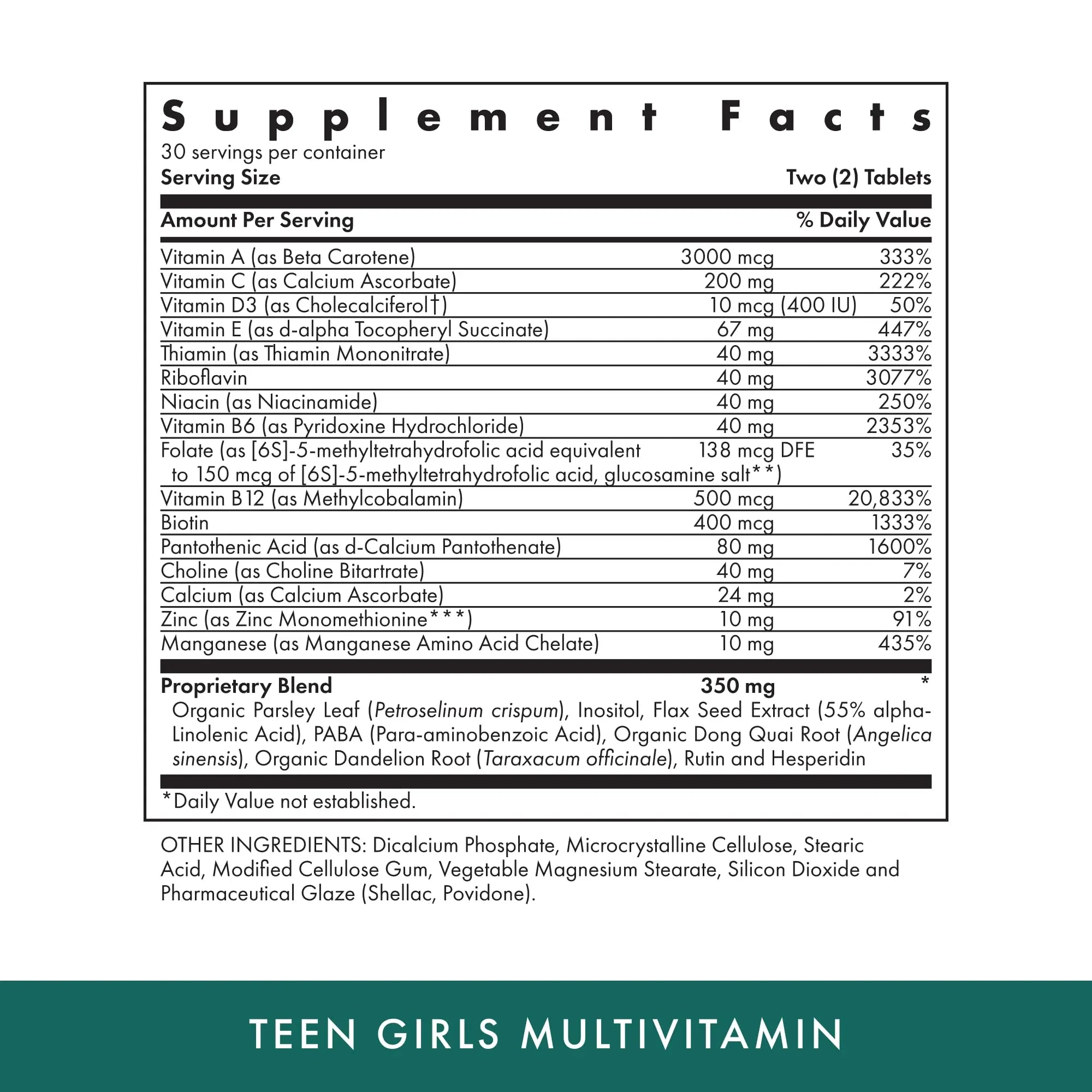 Michael's Health Naturopathic Programs Teen Girls Multivitamin - 60 Vegetarian Tablets - with B Complex Vitamins & Female Herbal Blend MICHAEL'S Au supplements