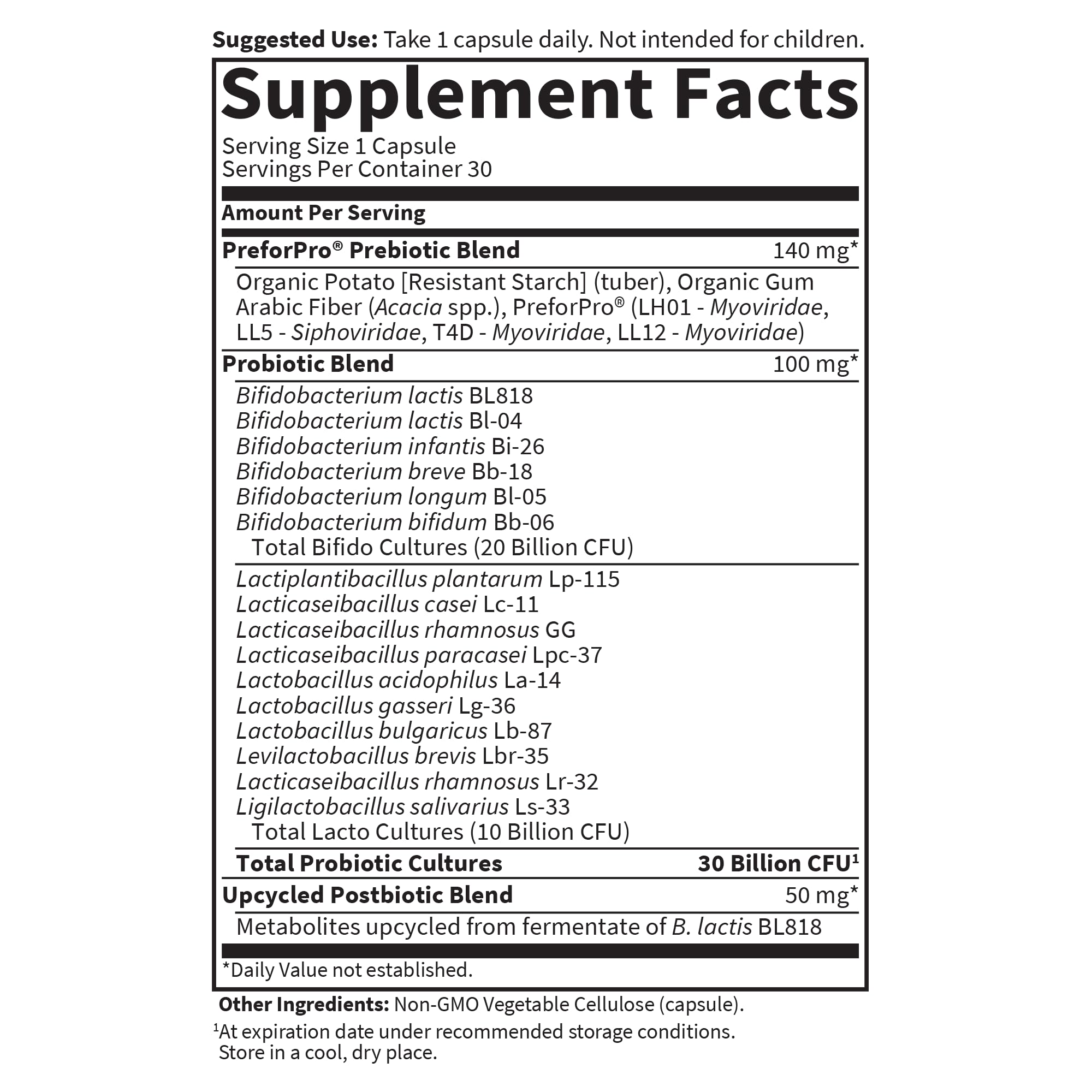 Garden of Life Dr Formulated Probiotics 30 Billion CFU Pre + Pro + Postbiotics for Men and Women Digestive and Immune Support, Potato, Acacia, Postbiotic Metabolites, 30 Mini Vegetarian Capsules Garden of Life Au supplements