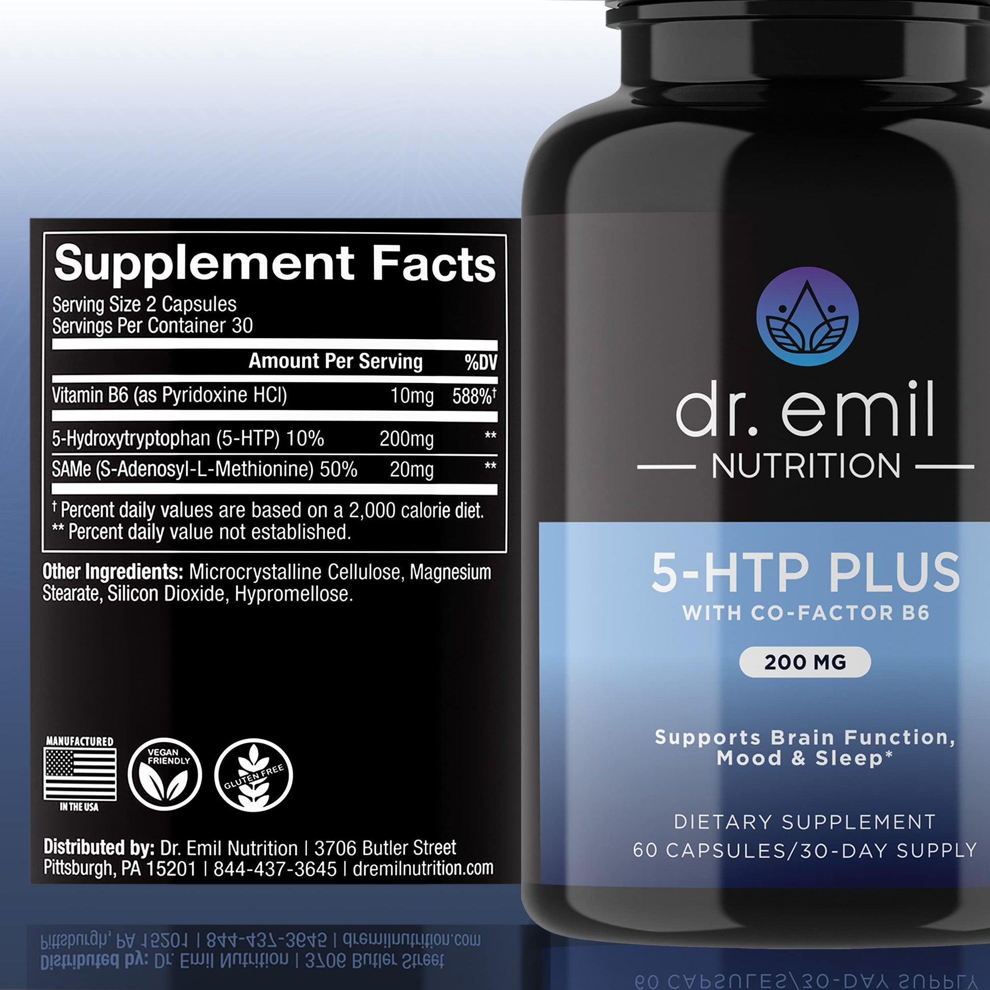 DR EMIL NUTRITION 200 MG 5-HTP Plus with SAM-e to Maintain Normal Healthy Sleep DR EMIL NUTRITION Au supplements