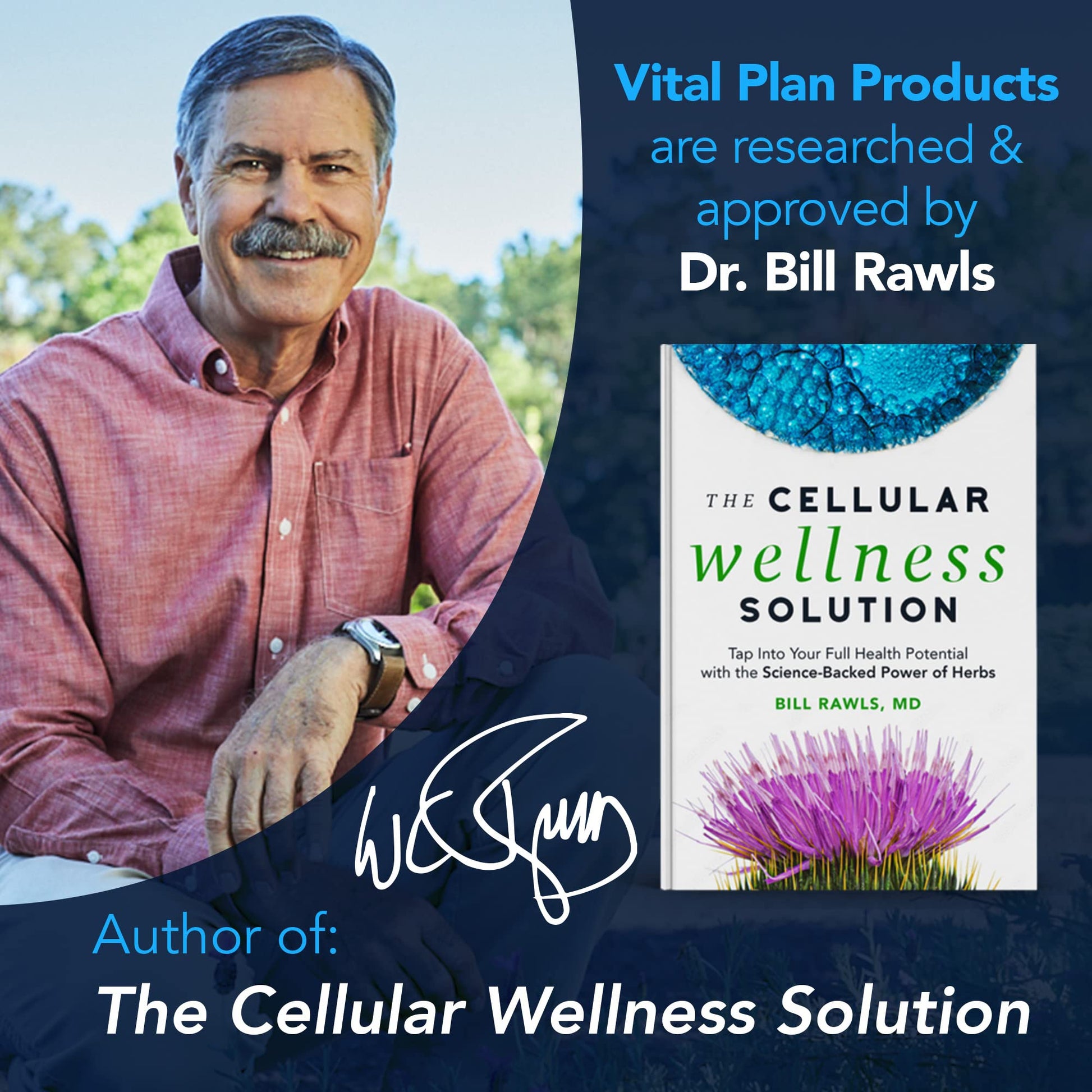 Vital Plan Daily Herbal Supplement by Dr. Bill Rawls – Herbal Immunity Booster for Immune Support, Microbiome Balance & Cell Health — Reishi Mushroom, Turmeric & Rhodiola Vital Plan Au supplements