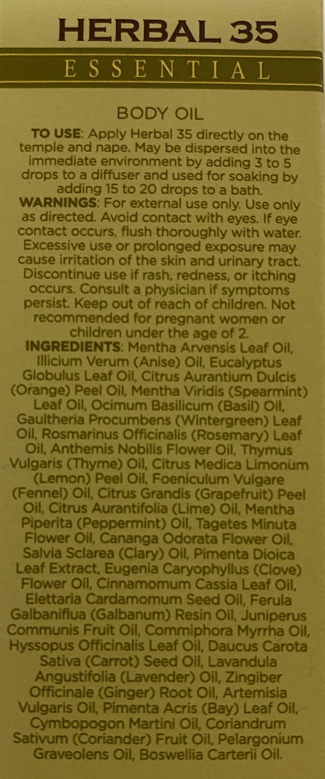 L'eudine Herbal 35 Essential Oil, Soothing and Calming Eucalyptus Essential Oil, Powerful Blend L'eudine Au supplements