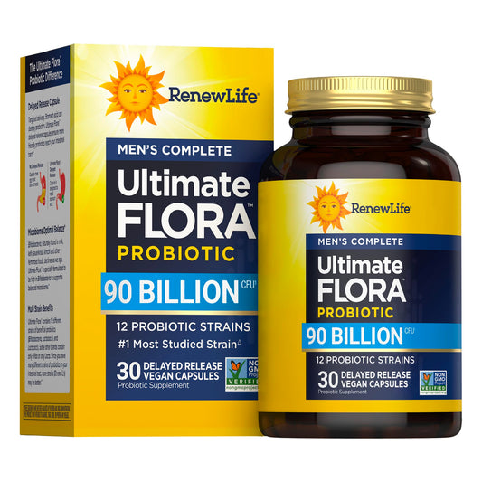 Renew Life Men's Care Probiotic Capsules, Supports Mens Digestive, Colon, Immune and Respiratory Health, L. Rhamnosus GG, Dairy, Soy and gluten-free, 90 Billion CFU, 30 Count Renew LifeUS supplements