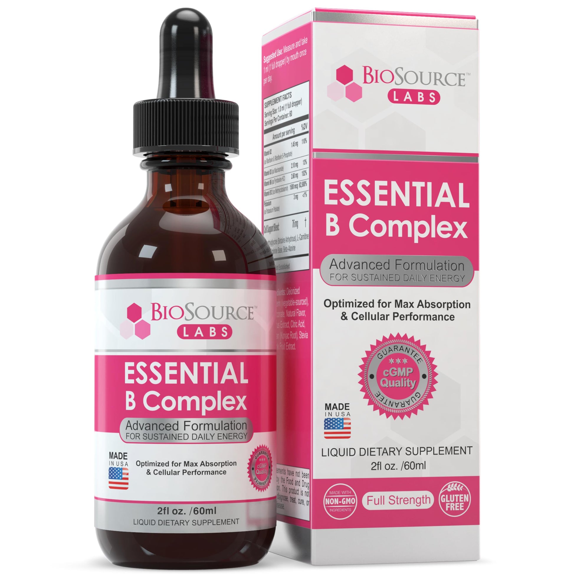 BioSource Labs Essential B Complex - Daily Vegan Vitamin B-Complex Sublingual Liquid BioSource Labs Au supplements