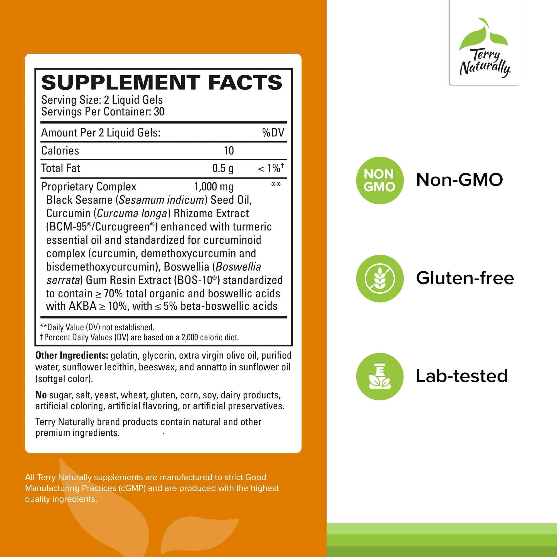 Terry Naturally CuraMed Acute Pain Relief - Supplement with BCM-95 Curcumin & BOS-10 Boswellia - Black Sesame Seed Oil to Support Relief of Occasional Discomfort - 60 Liquid Gels Terry Naturally Au supplements