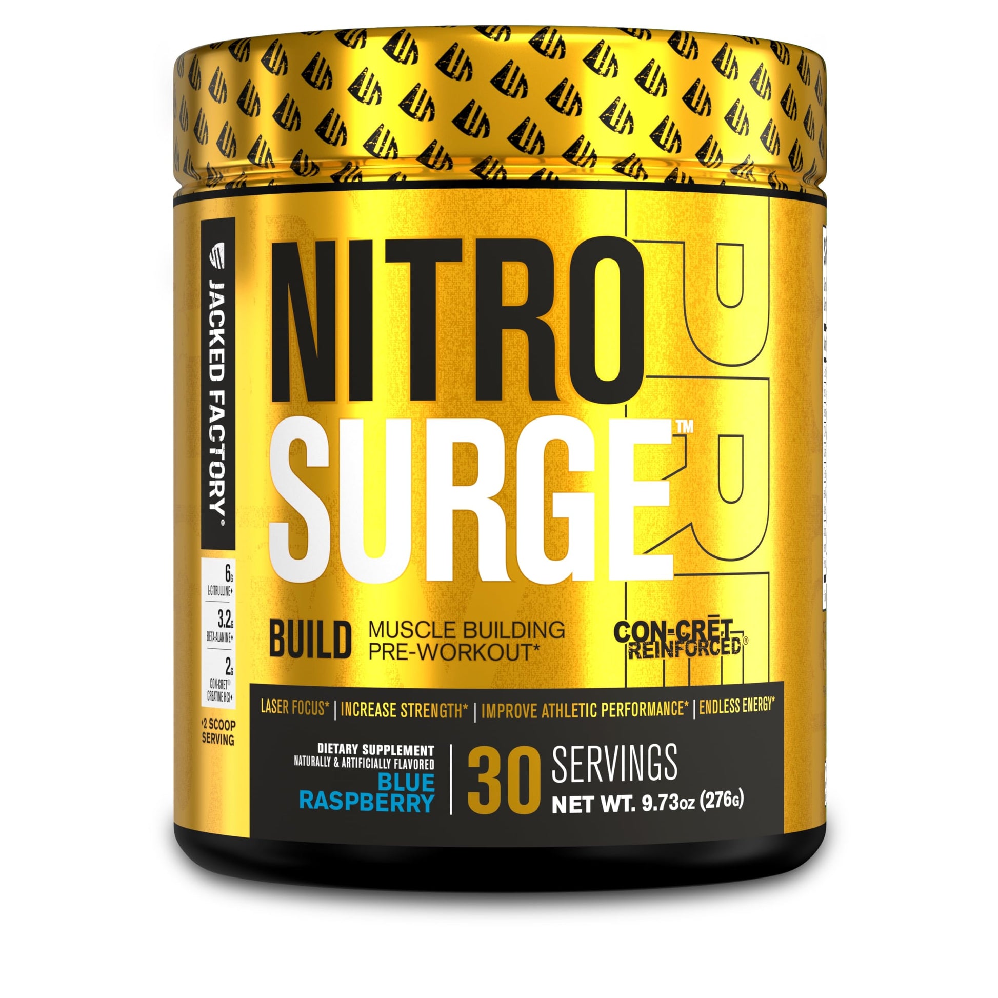 Jacked Factory Nitrosurge Build Pre Workout with Creatine for Muscle Building - Con Cret Jacked Factory Au supplements