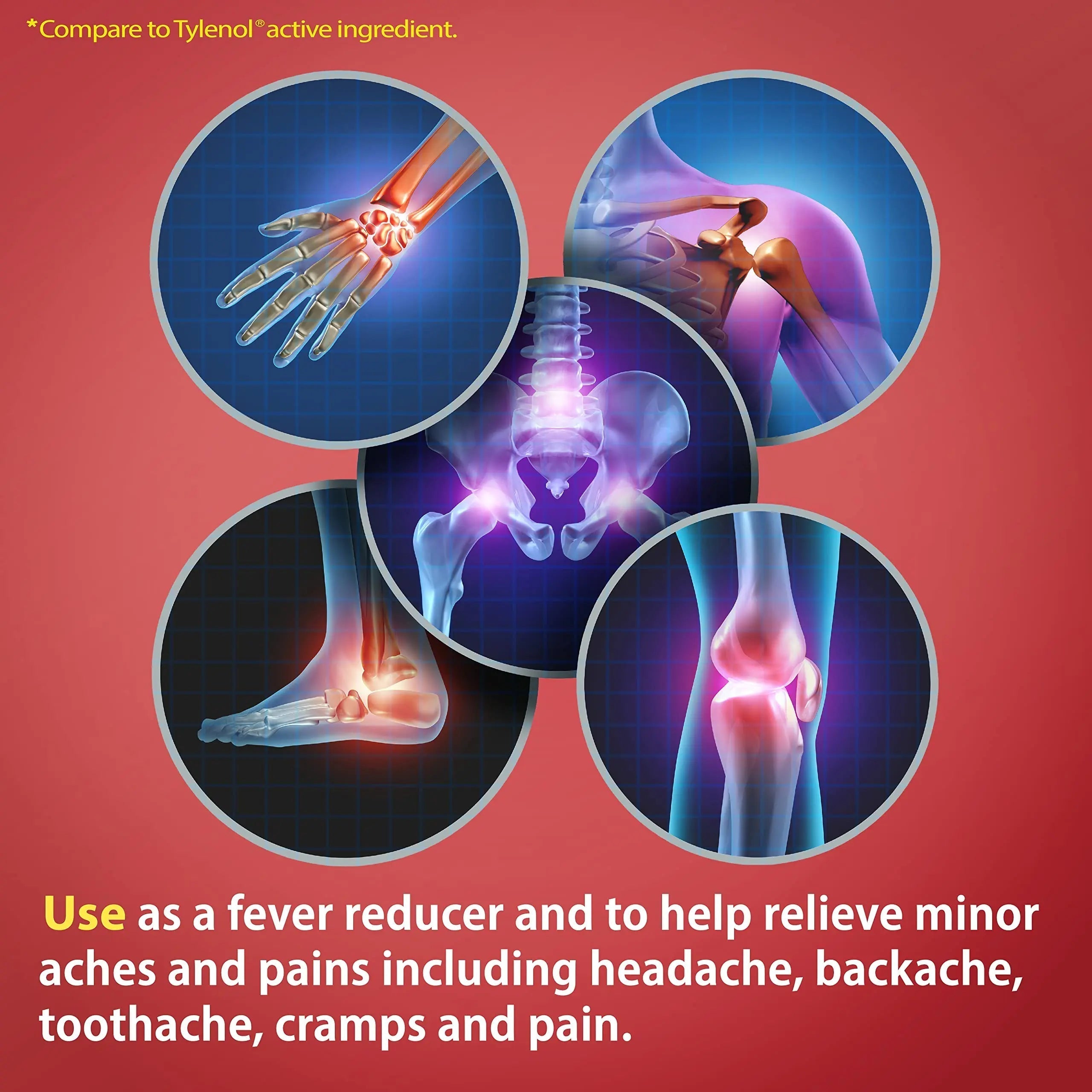 HealthA2Z® Extra Strength Pain Relief | Acetaminophen 500mg | Contains No Aspirin | Fever Reducer | Pain Reliever (500 Count (Pack of 1)) HealthA2Z Au supplements
