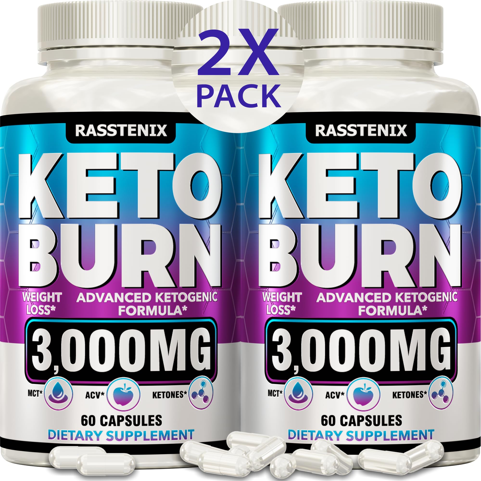 Rasstenix (2 Pack) Keto Pills - Lean Keto Diet Pills - Weight Fat Management Loss Rasstenix Au supplements