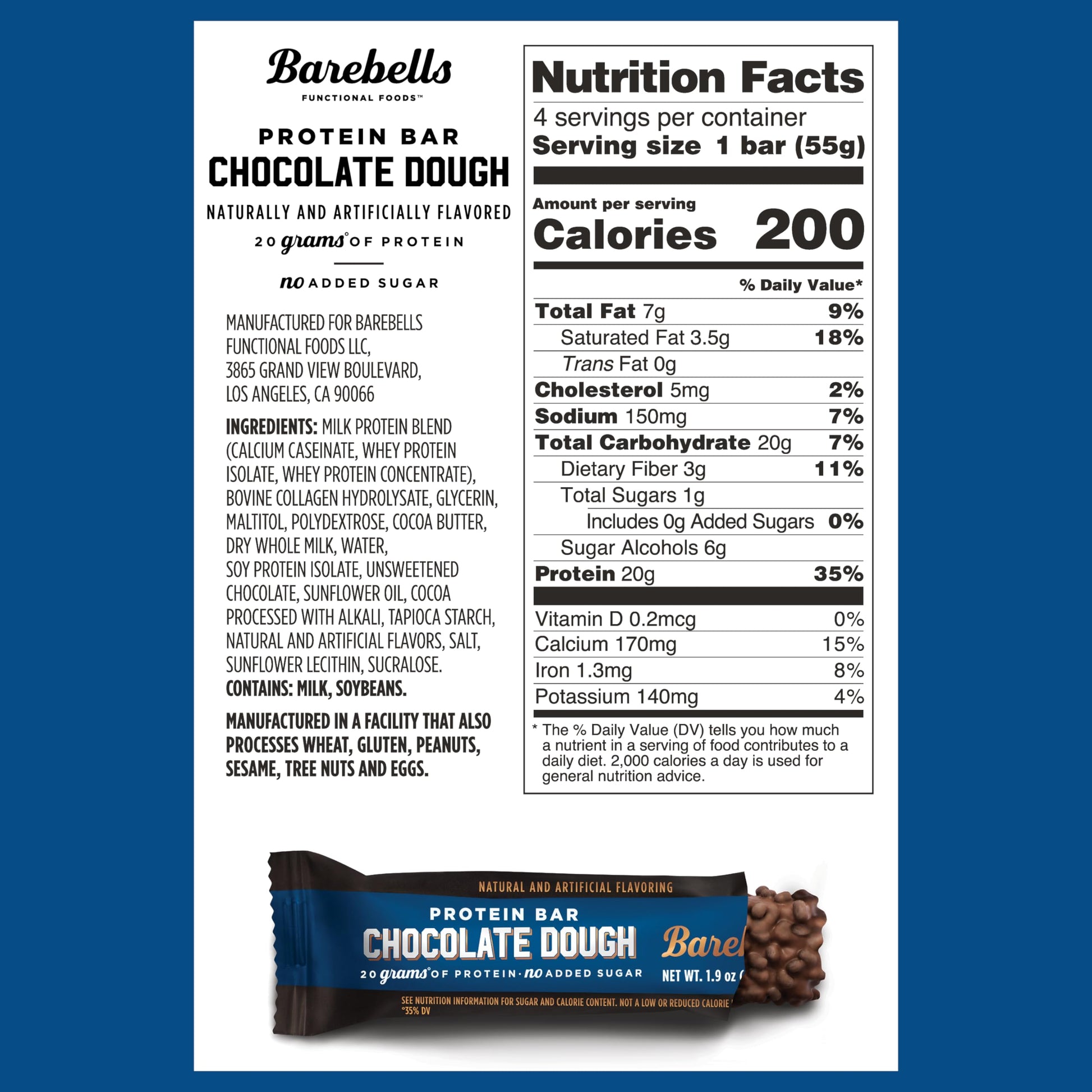 BAREBELLS Protein Bars Variety Value Pack - 16 Count, 1.9oz Bars - Protein Snacks BAREBELLS Au supplements