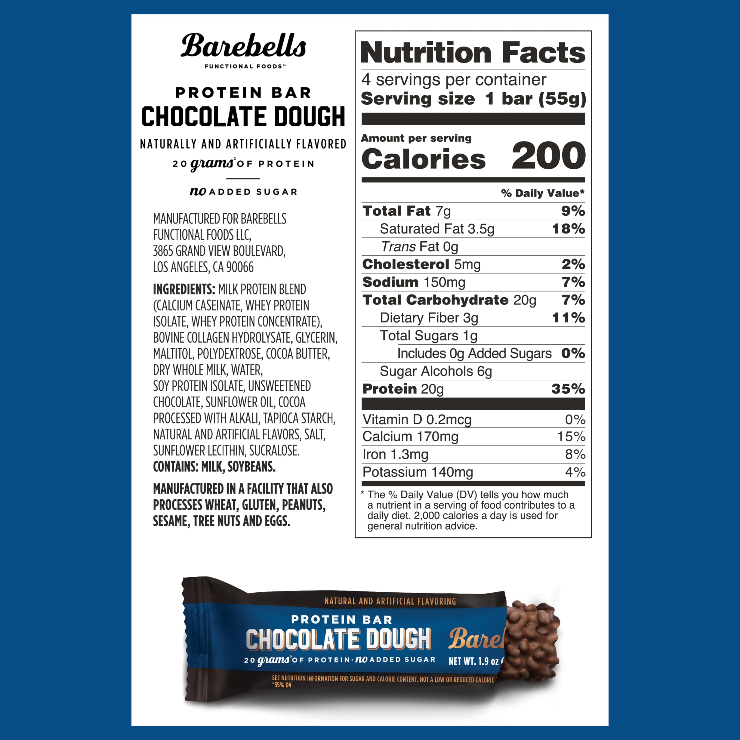 BAREBELLS Protein Bars Variety Value Pack - 16 Count, 1.9oz Bars - Protein Snacks BAREBELLS Au supplements