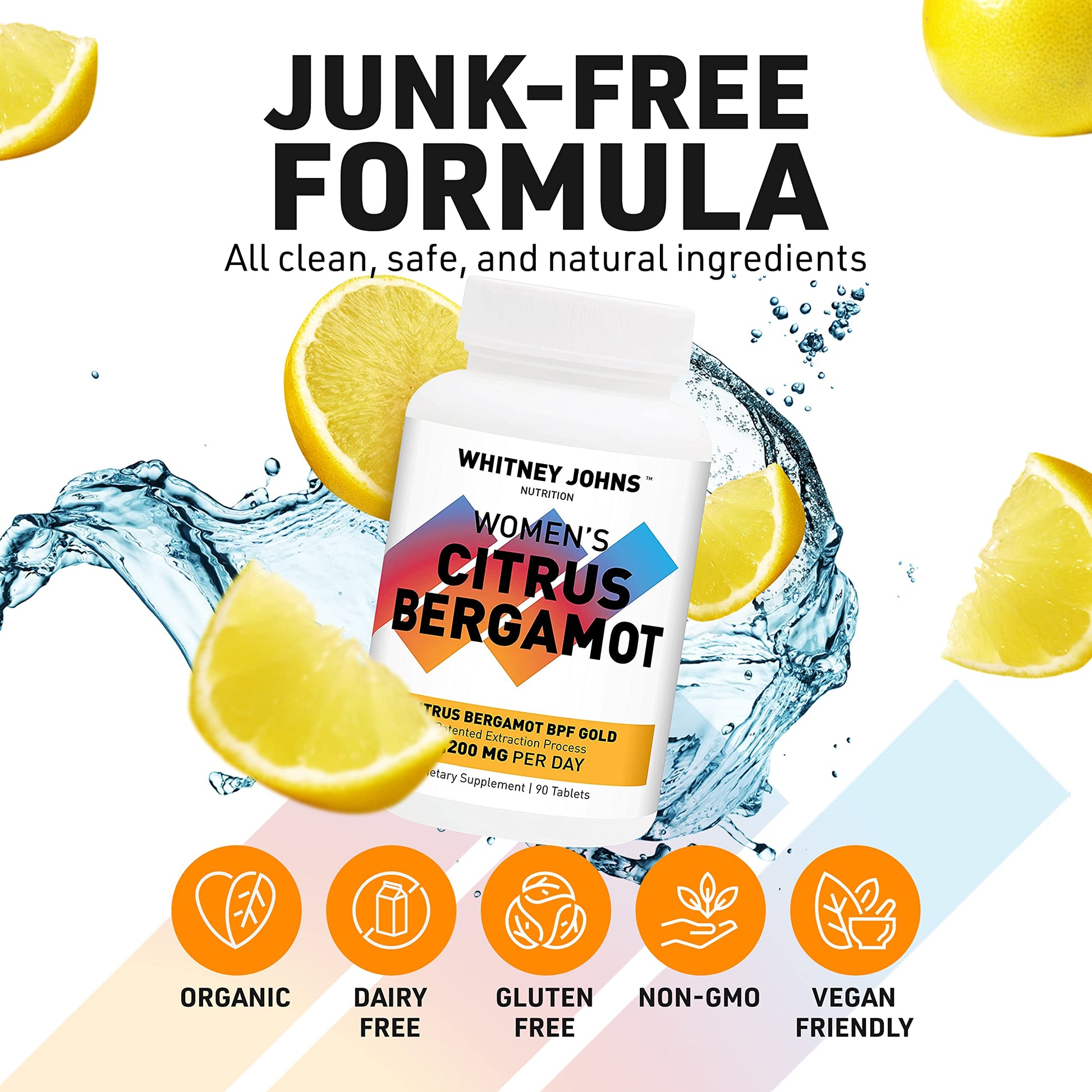 Whitney Johns Citrus Bergamot for Women, Clinically Tested Bergamot Supplement Specifically Formulated for Womens Health and Wellness, Antioxidant, 1200mg, 90 Tablets Whitney Johns Au supplements