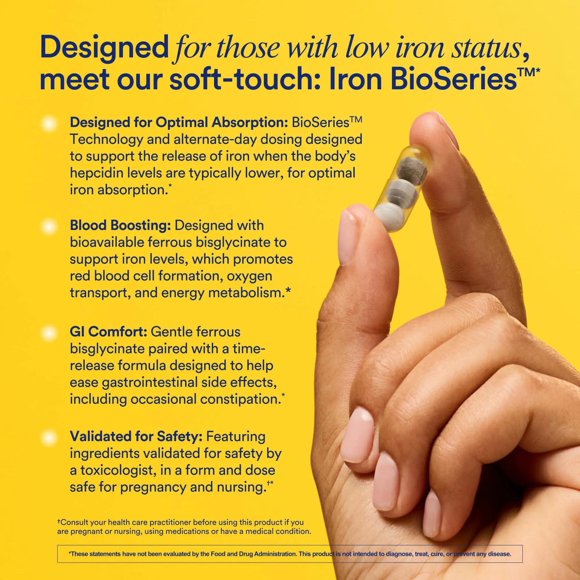 Ritual Iron Supplement to Support Low Iron Levels 60 mg | 48-hour Dosing Routine with BioSeries™ Technology plus Vitamin A and C. Designed for Optimal Absorption and Minimal GI Discomfort* 15 Servings Ritual Au supplements